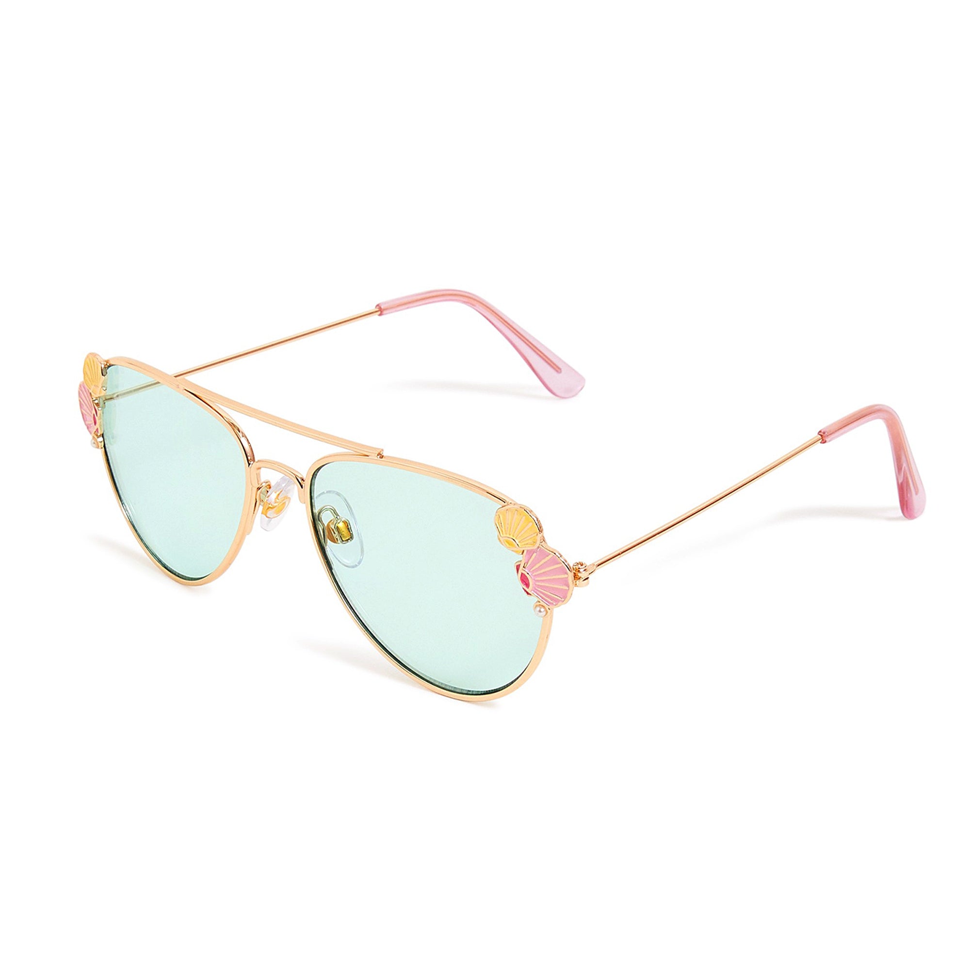 Shell Aviator Sunglasses For Girls