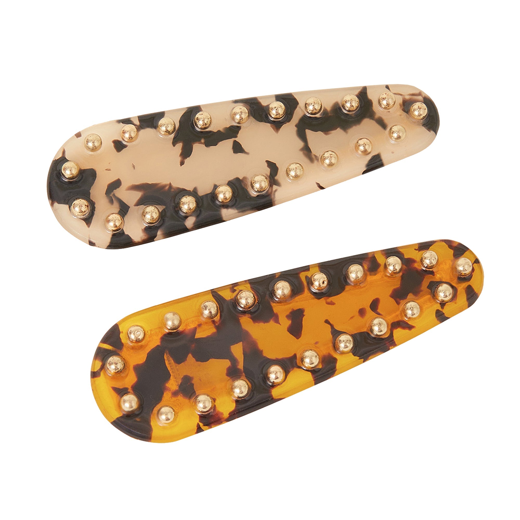 Tortoiseshell Stud Hair Clips