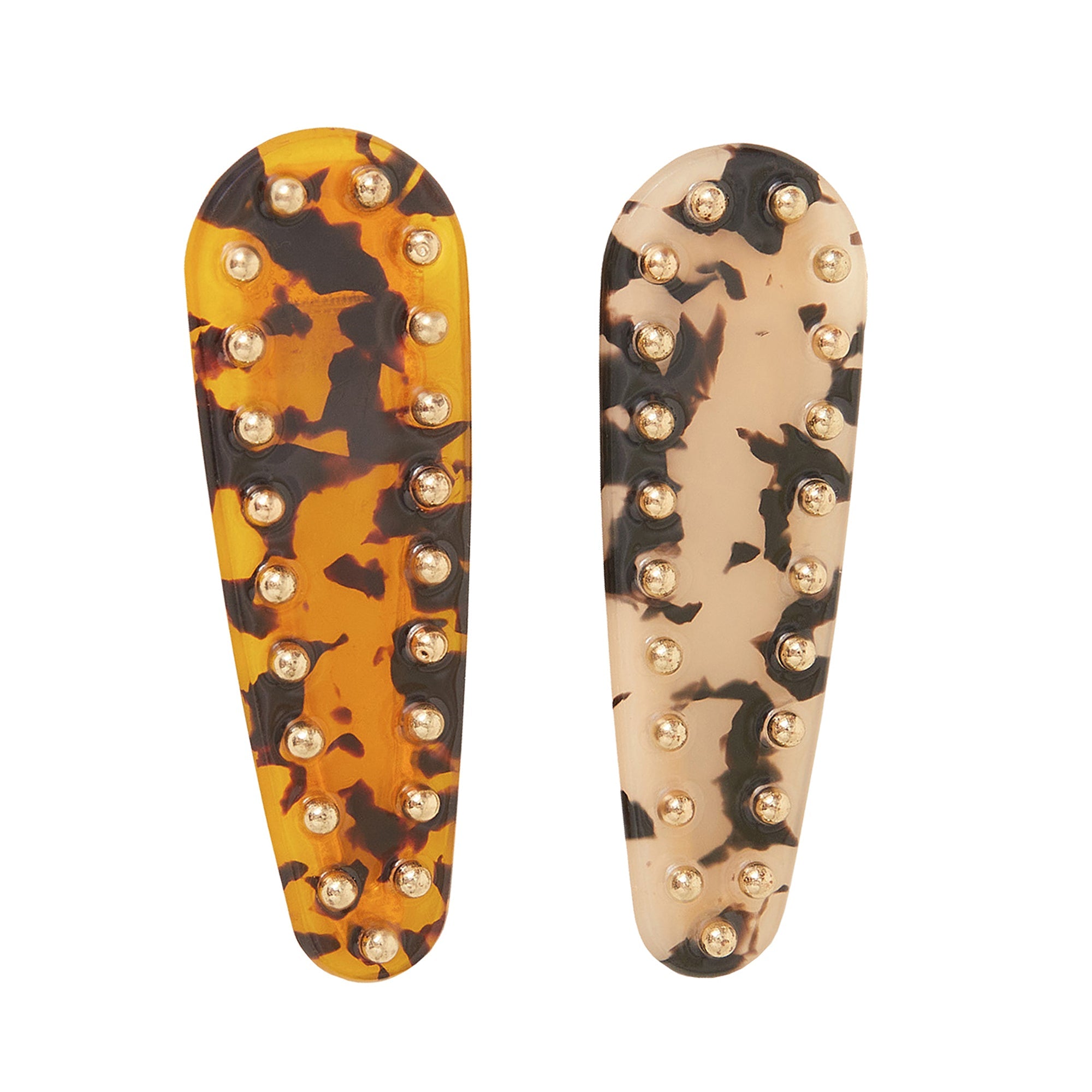 Tortoiseshell Stud Hair Clips