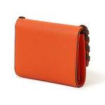 Accessorize London Women's Faux Leather Orange Whipstitch Purse