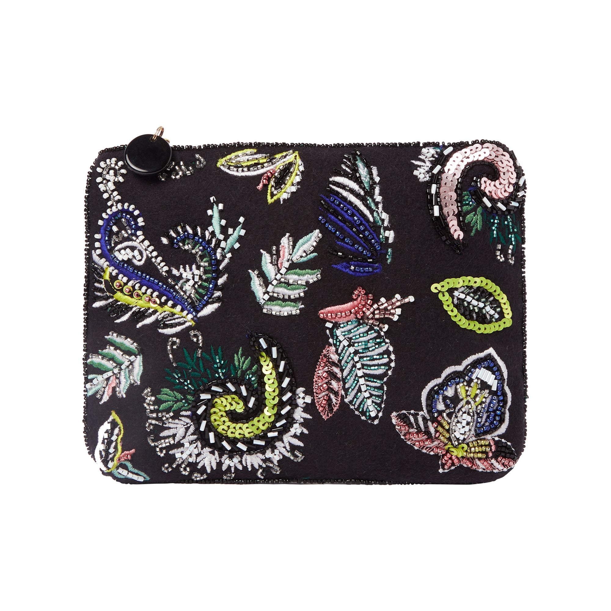 Accessorize London Women's Paisley Beaded Pouch