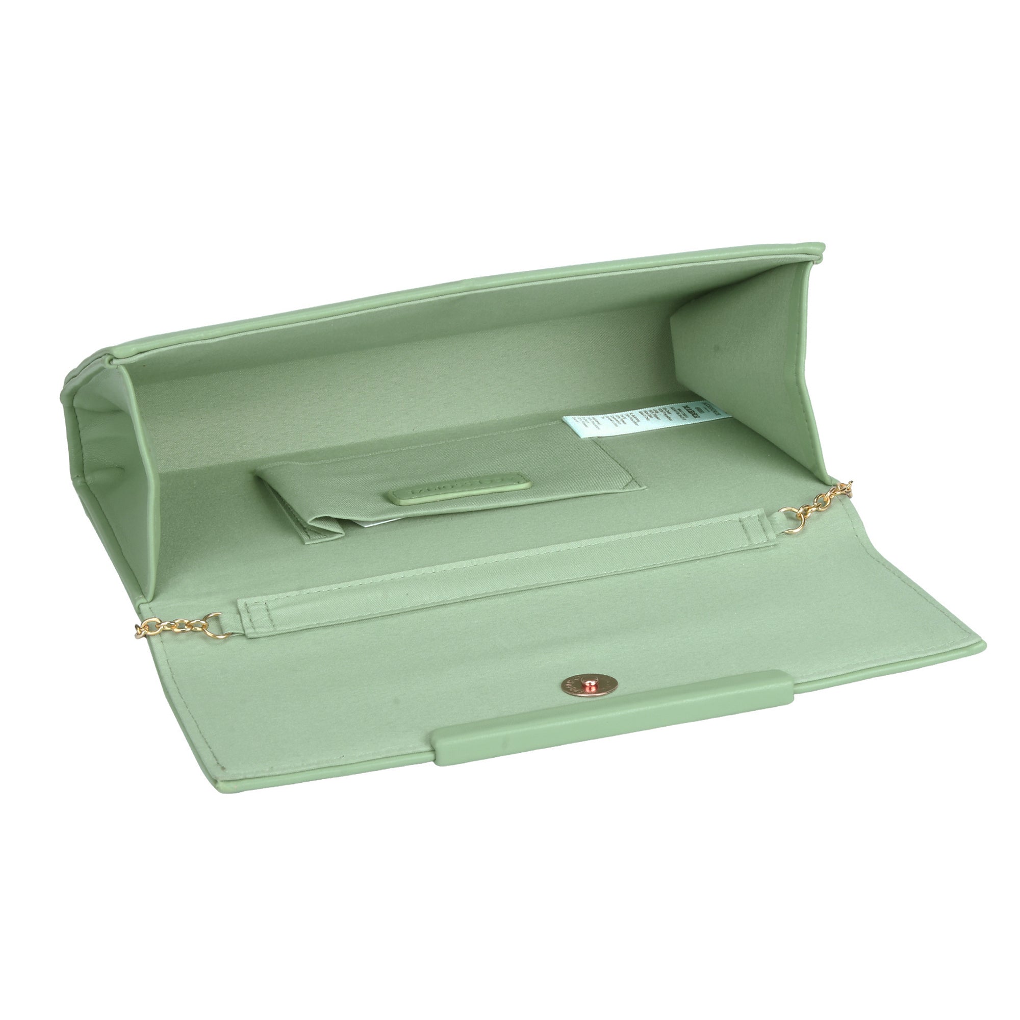 Accessorize London Women's Green Clean Pu Bar Clutch