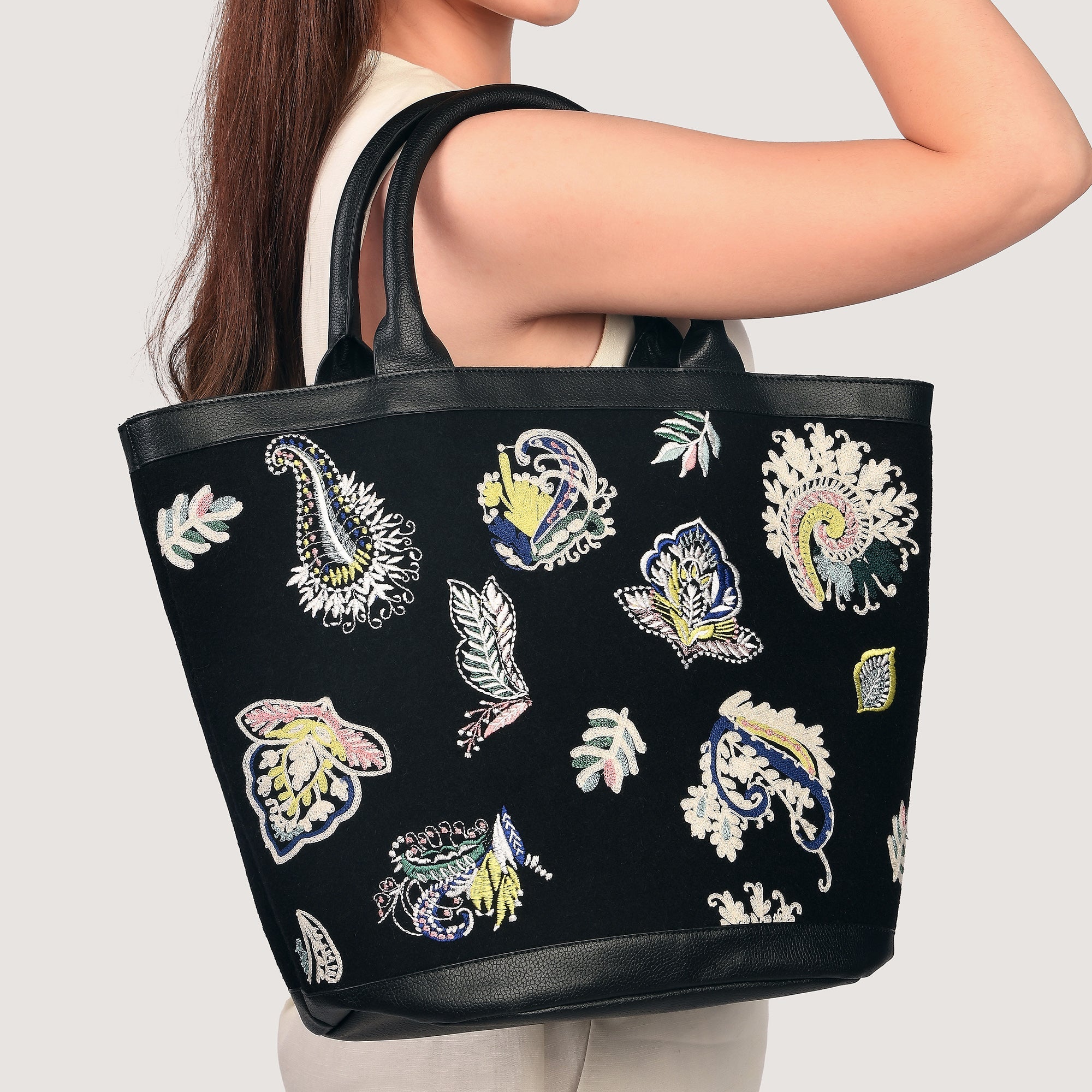 Accessorize London Women's Multi Embroidered Paisley Bag