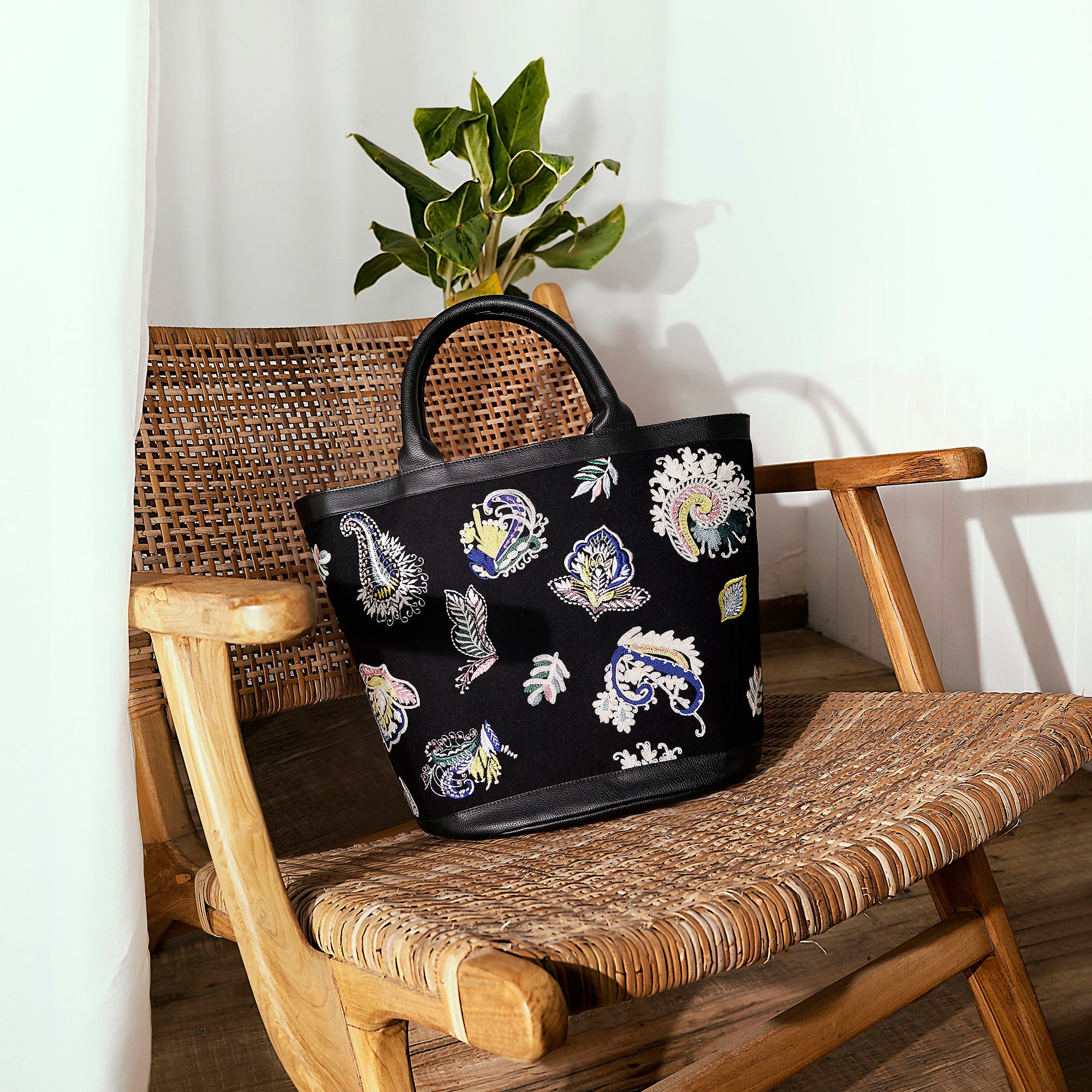Accessorize London Women's Multi Embroidered Paisley Bag