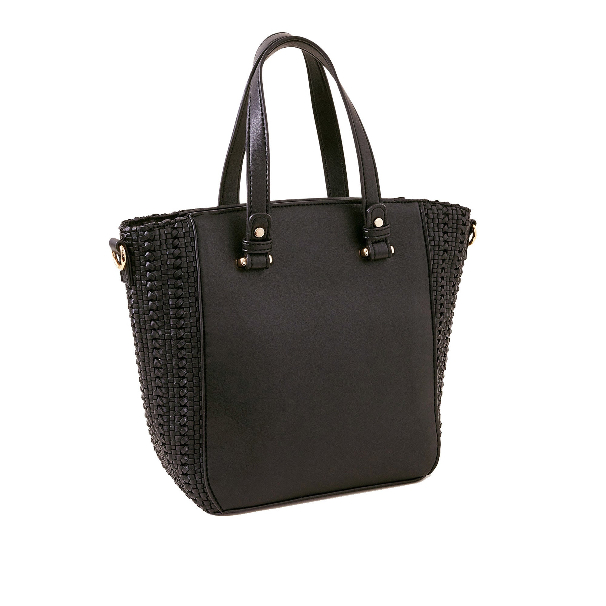 Black Woven Handheld Bag