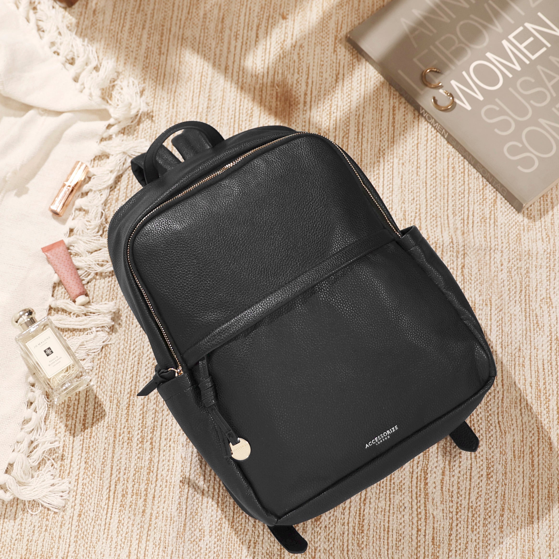 Black Zip Around Backpack