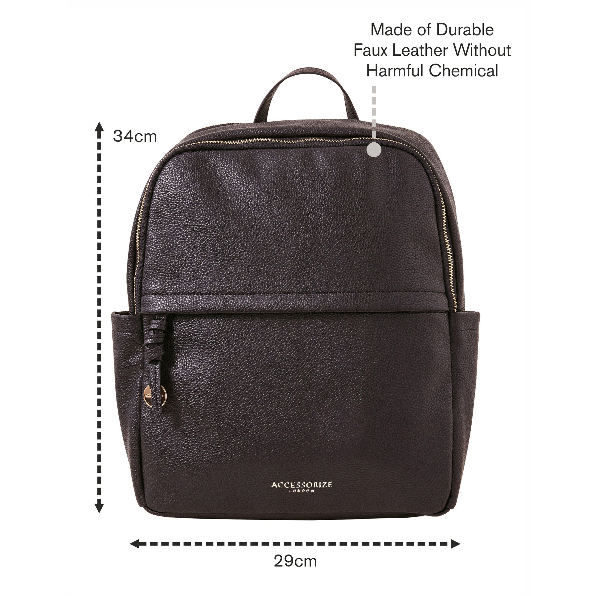 Black Zip Around Backpack