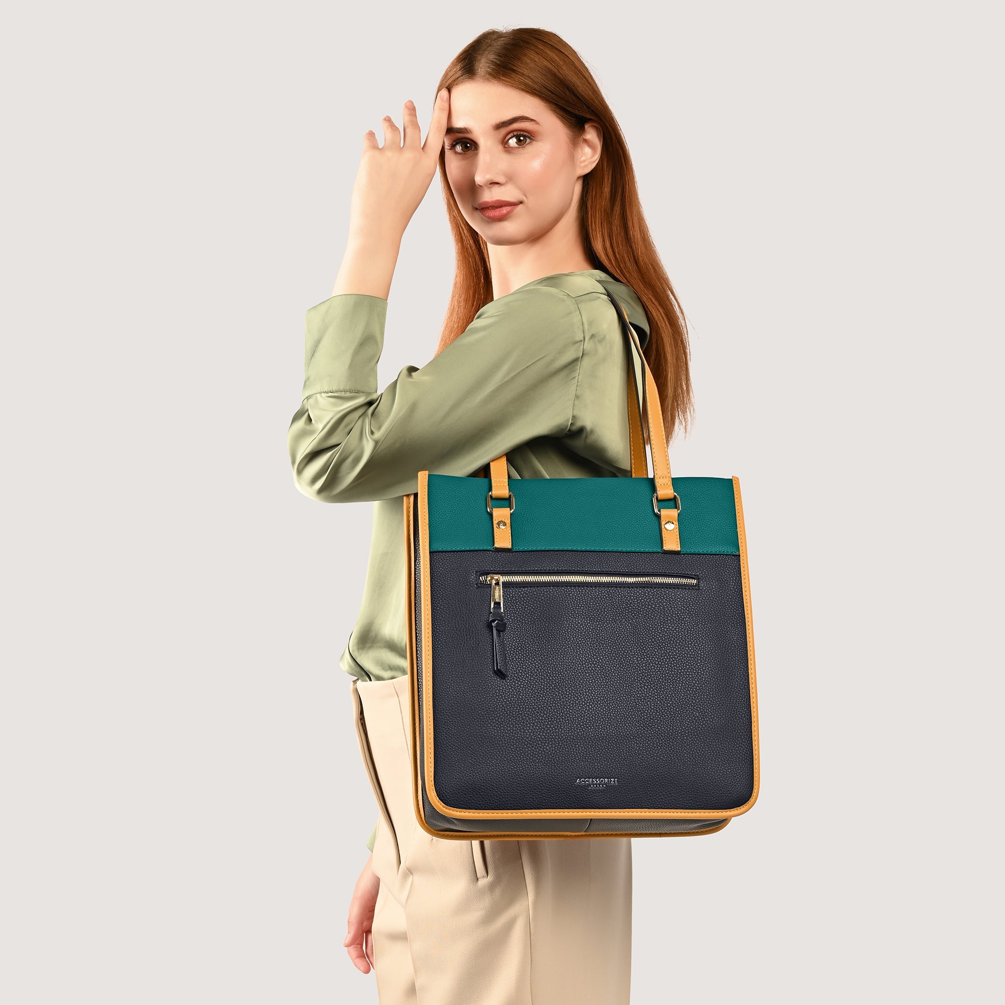 Multi Colour Block Shoulder Bag