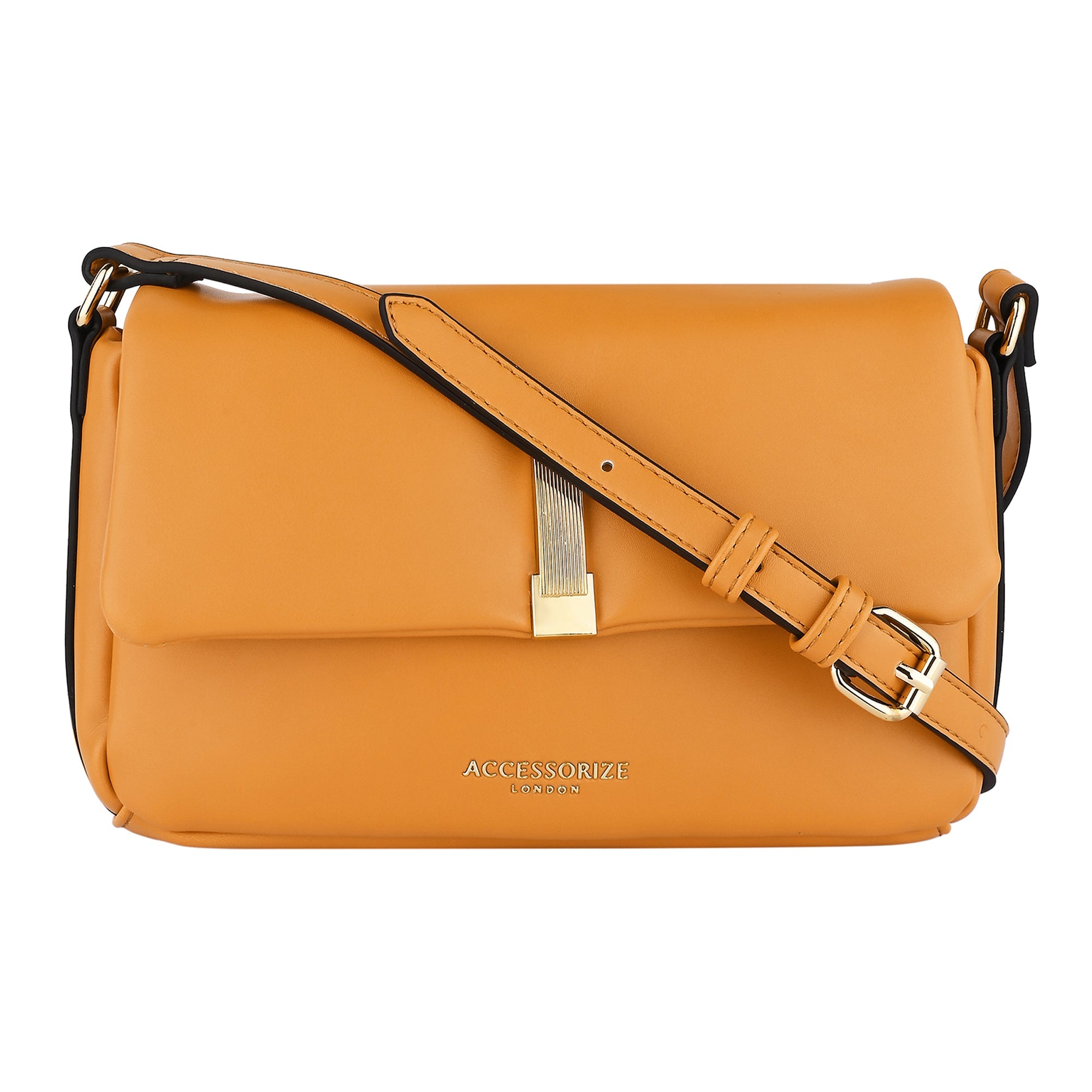 Women's Yellow Puffer Cross Body Bag