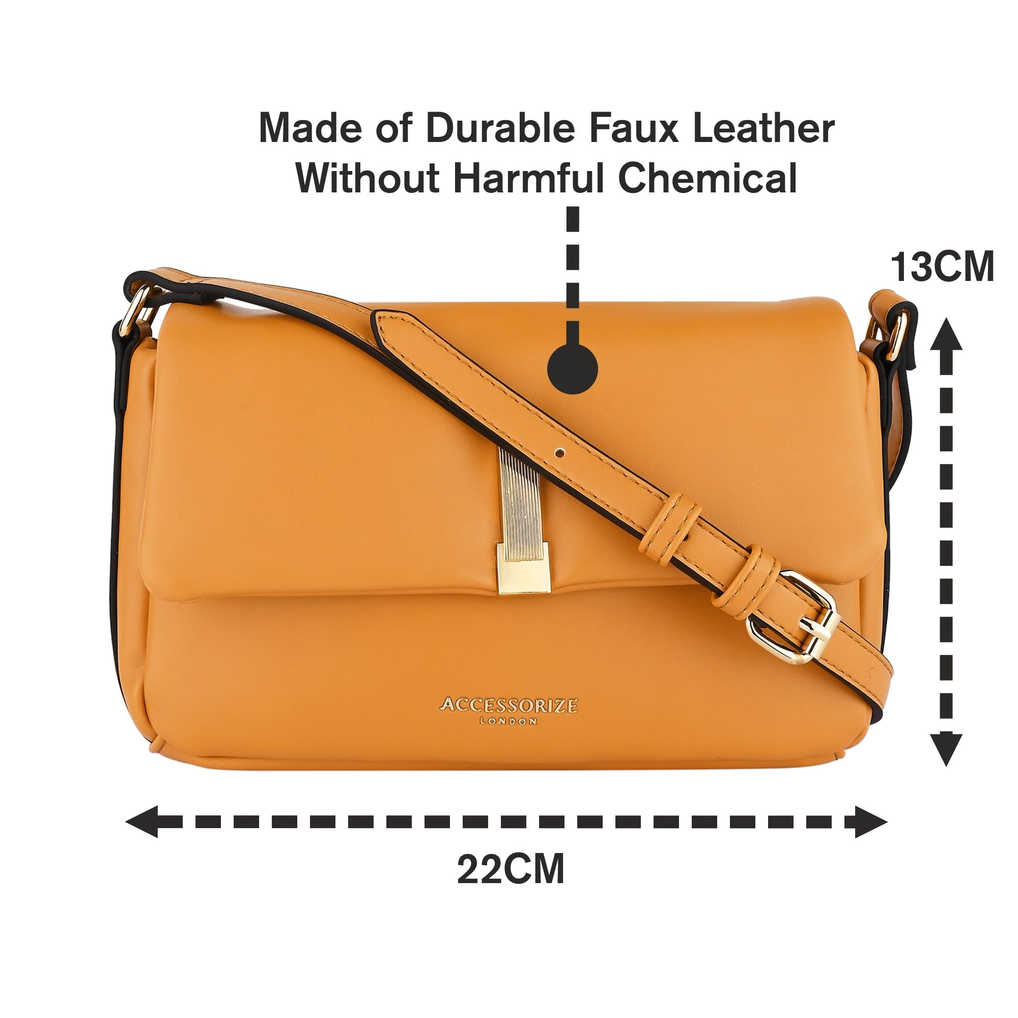 Women's Yellow Puffer Cross Body Bag