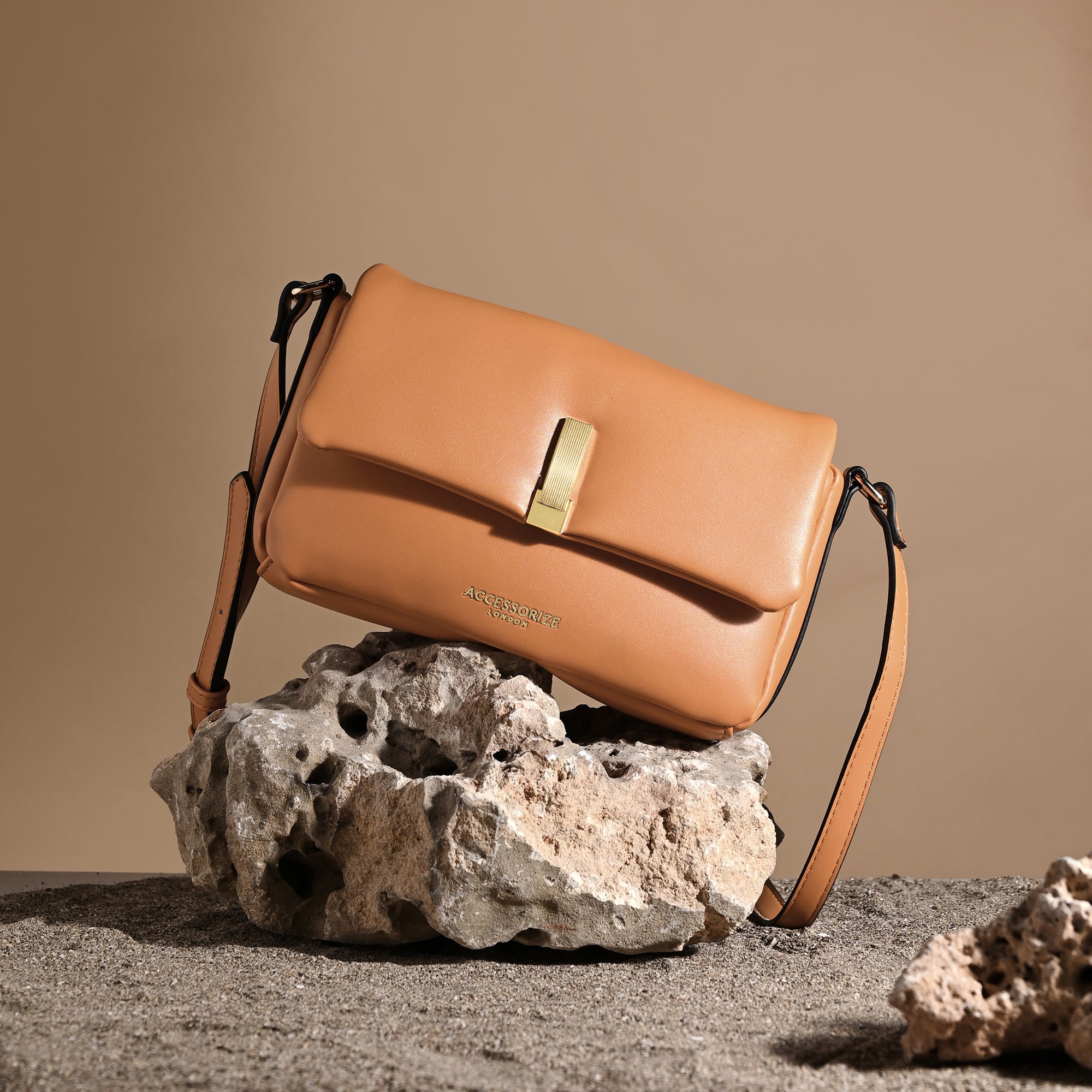 Women's Yellow Puffer Cross Body Bag