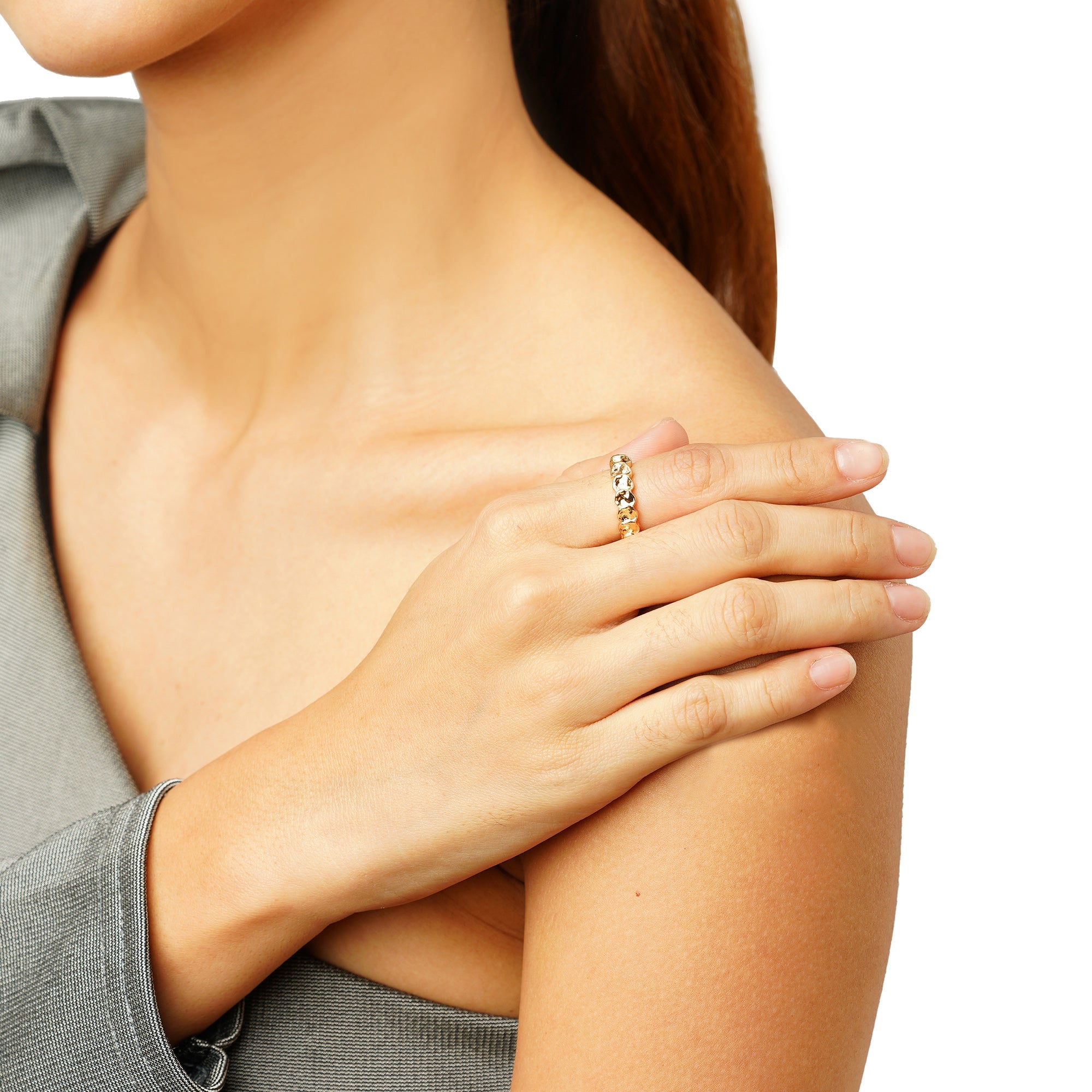 Medium Circles Rings Gold