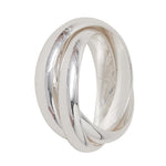 Medium Silver Plated Twisted Ring