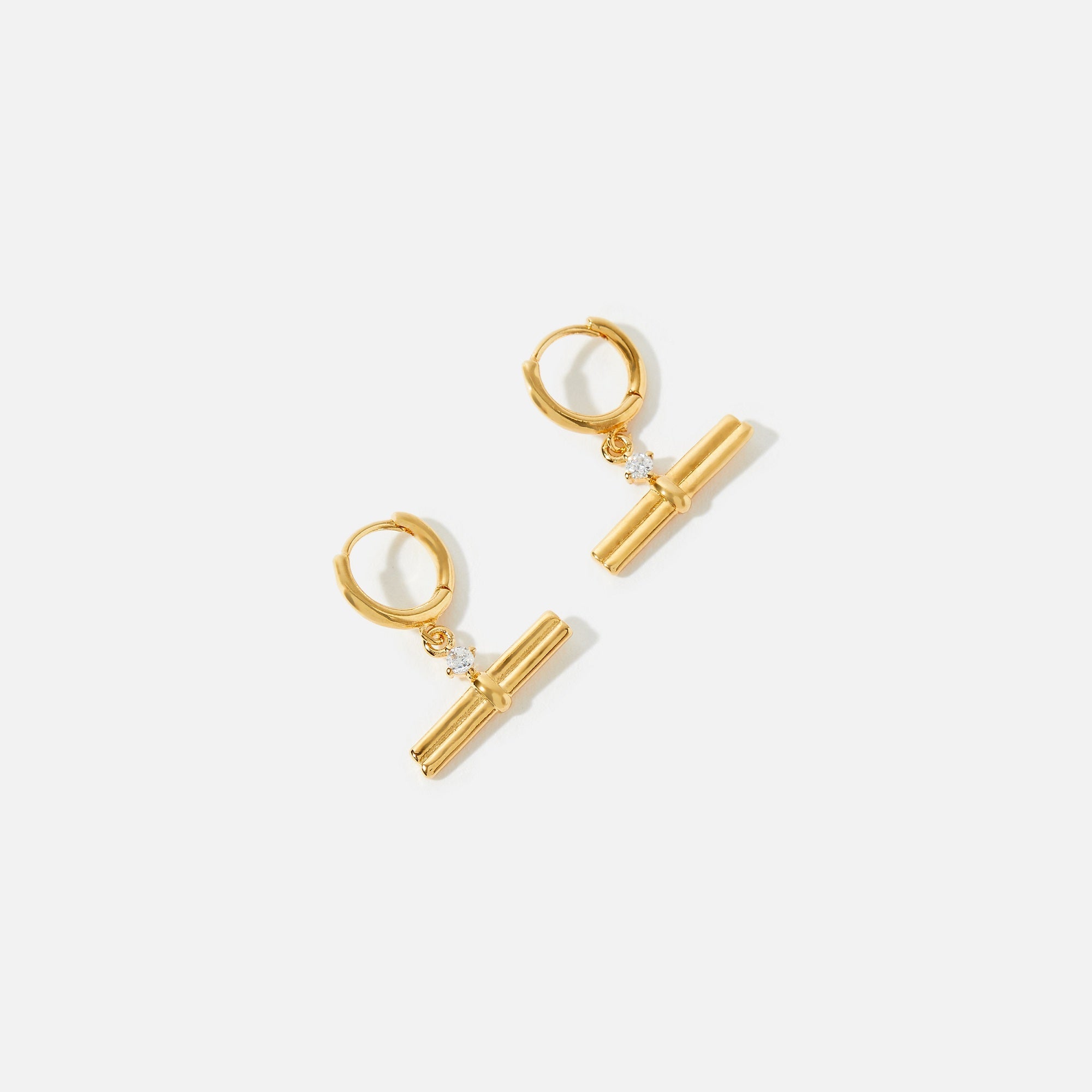 Accessorize London Z T Bar Hoop Earrings