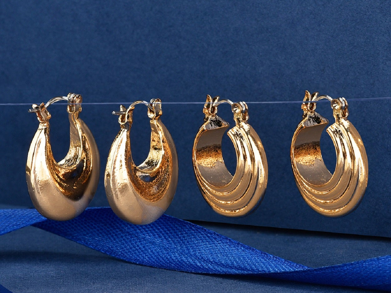 Accessorize London Chunky Hoop Earring Set With Recycled Metal