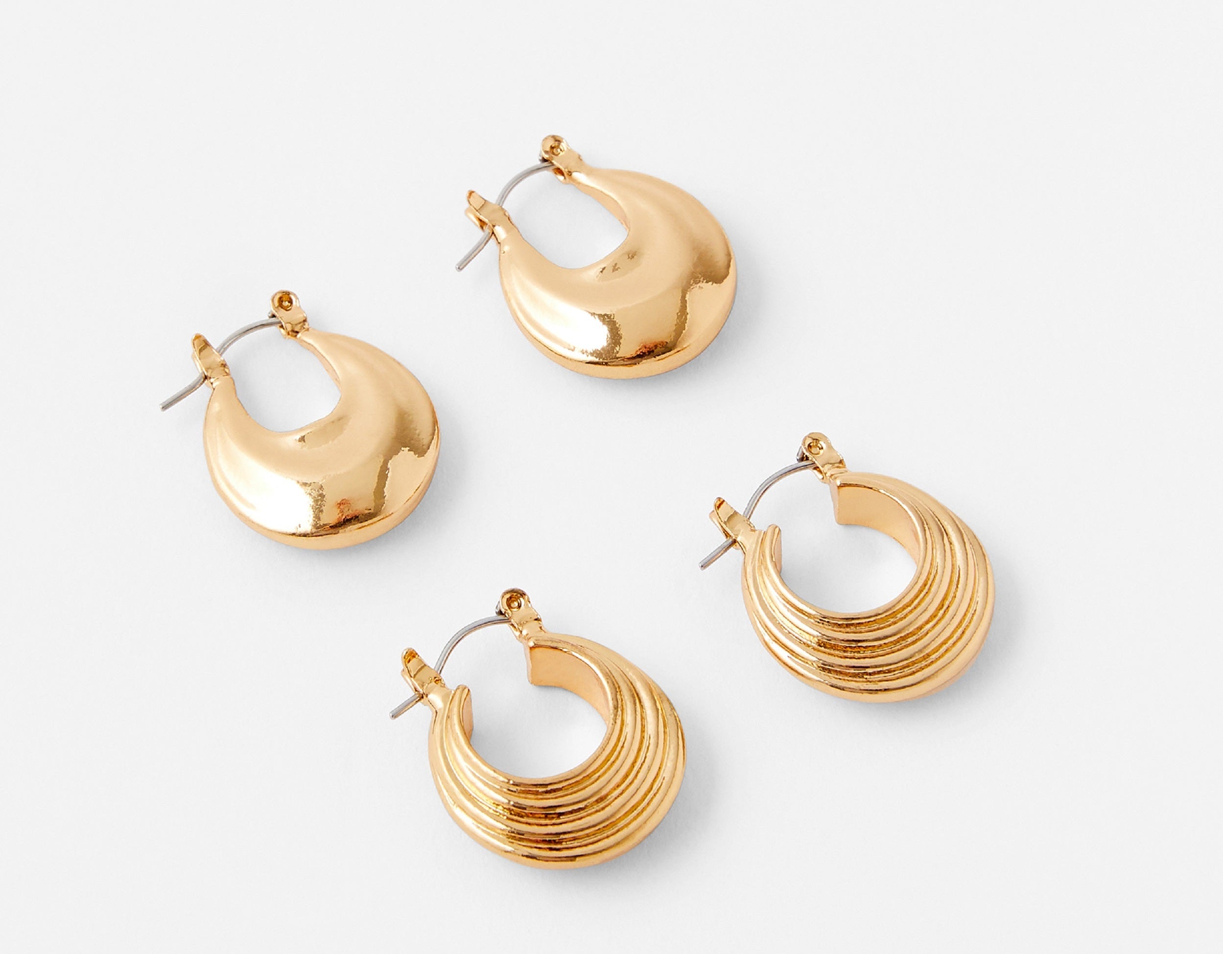 Accessorize London Chunky Hoop Earring Set With Recycled Metal