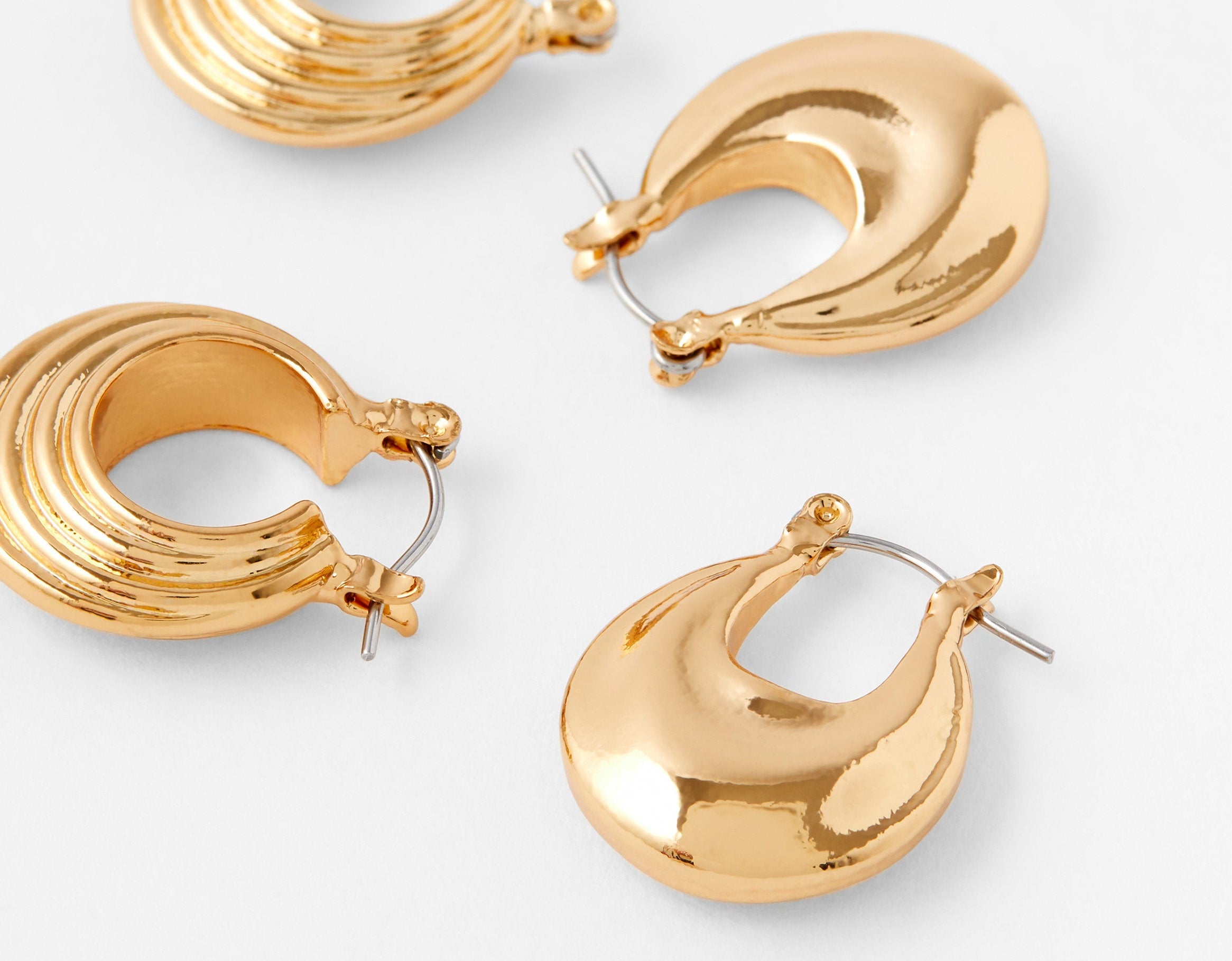 Accessorize London Chunky Hoop Earring Set With Recycled Metal