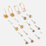 Accessorize London Women's Set Of 10 Pretty Butterfly Stud Earrings