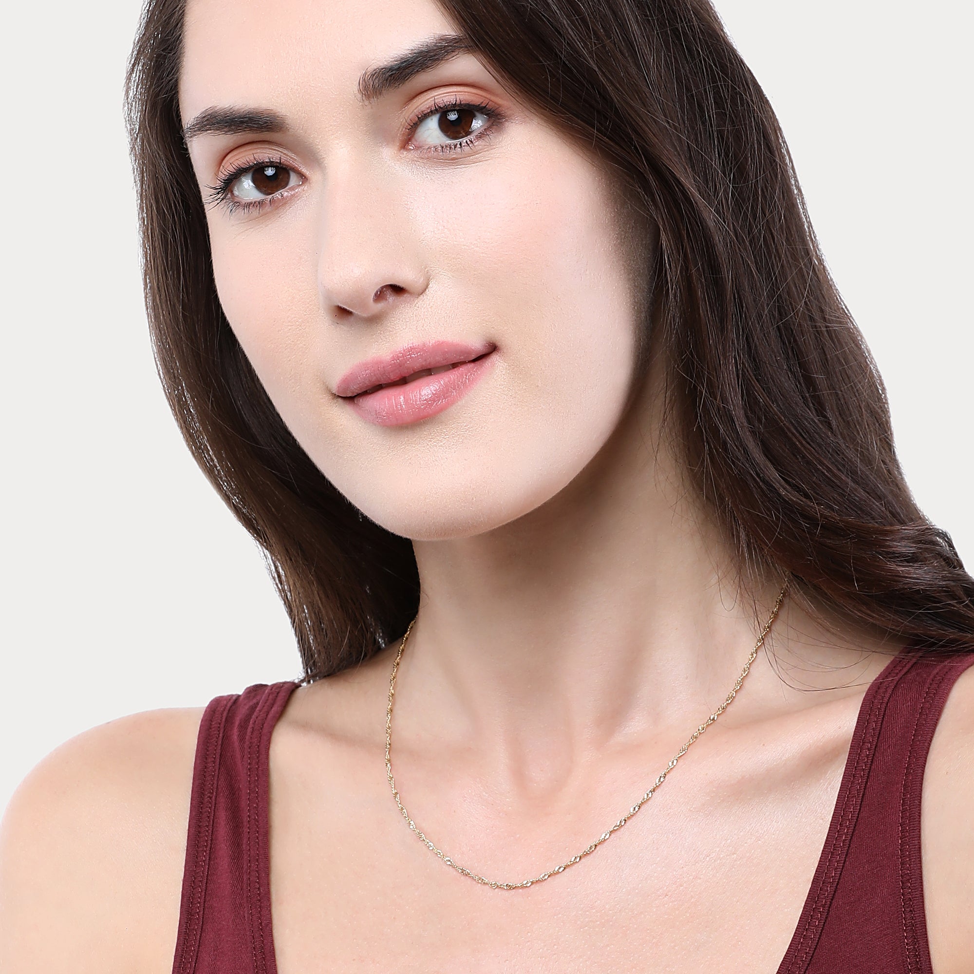Accessorize London Gold Twist Chain Necklace