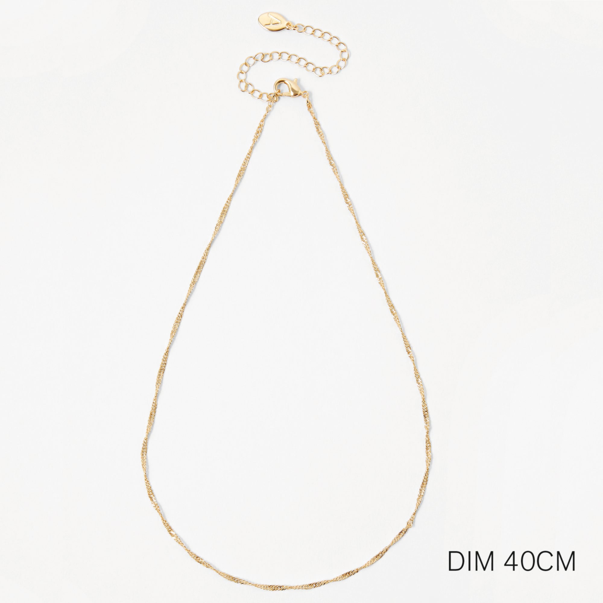 Accessorize London Gold Twist Chain Necklace