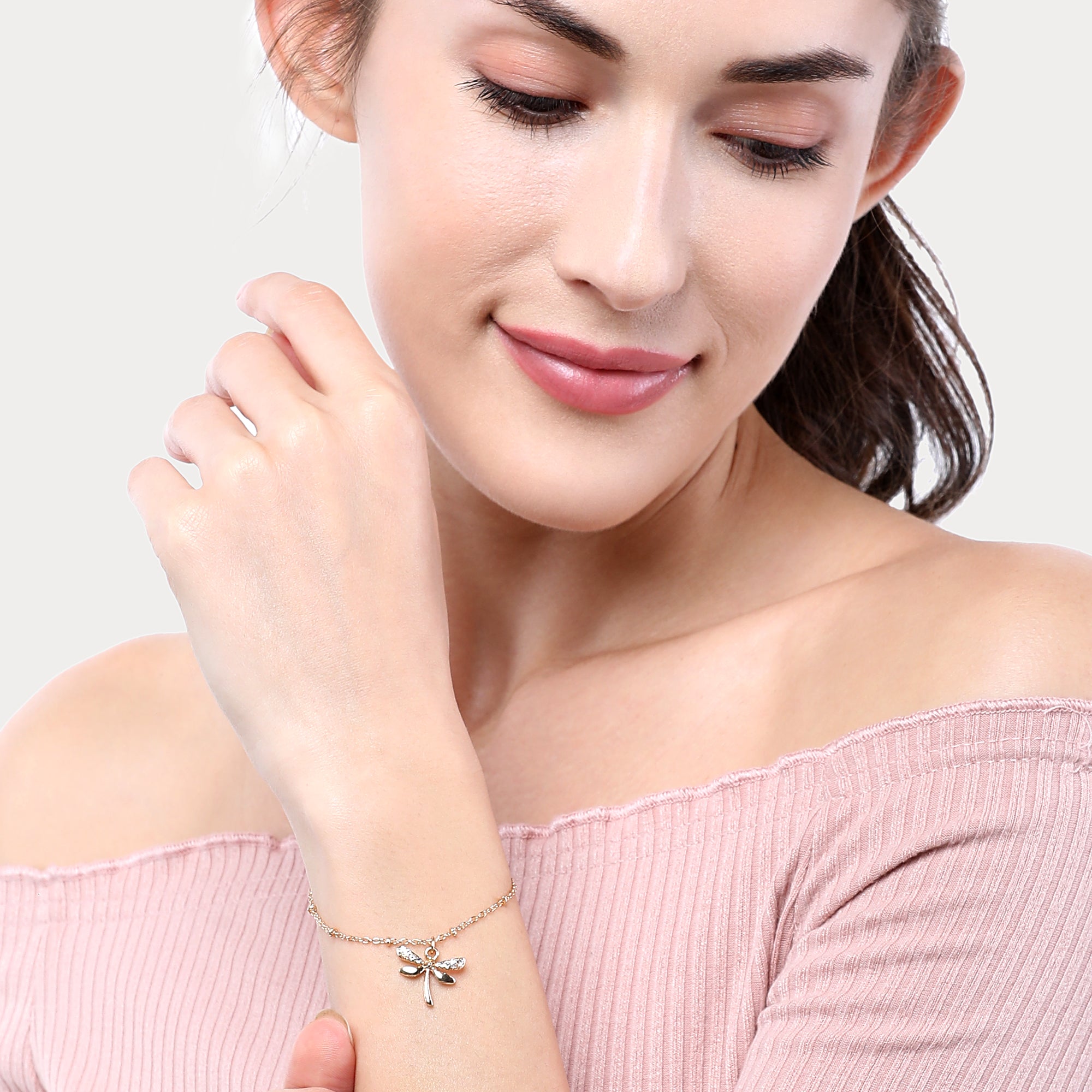 Accessorize London Women's Dragonfly Clasp Bracelet