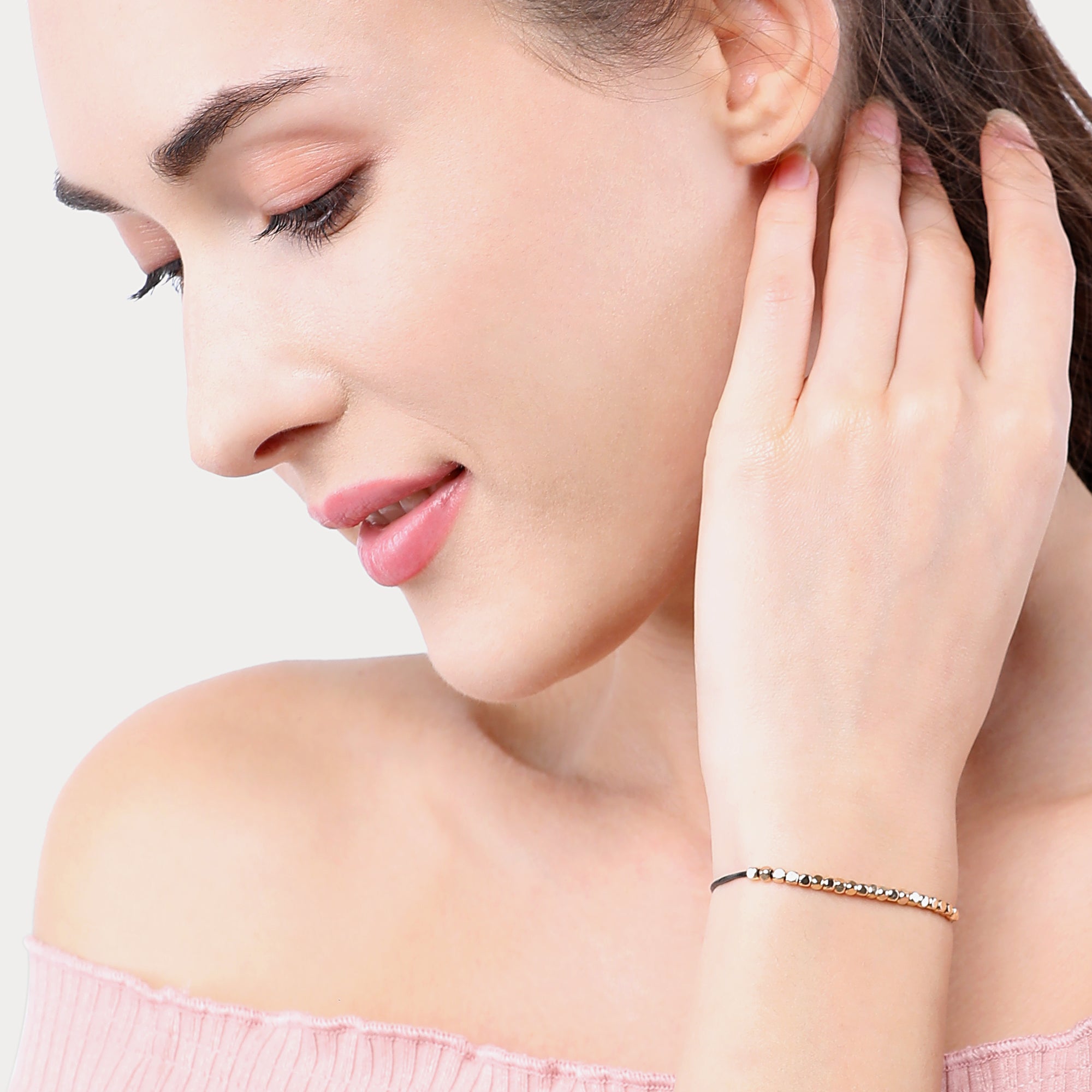 Accessorize London Gold Beads Friendship Bracelet