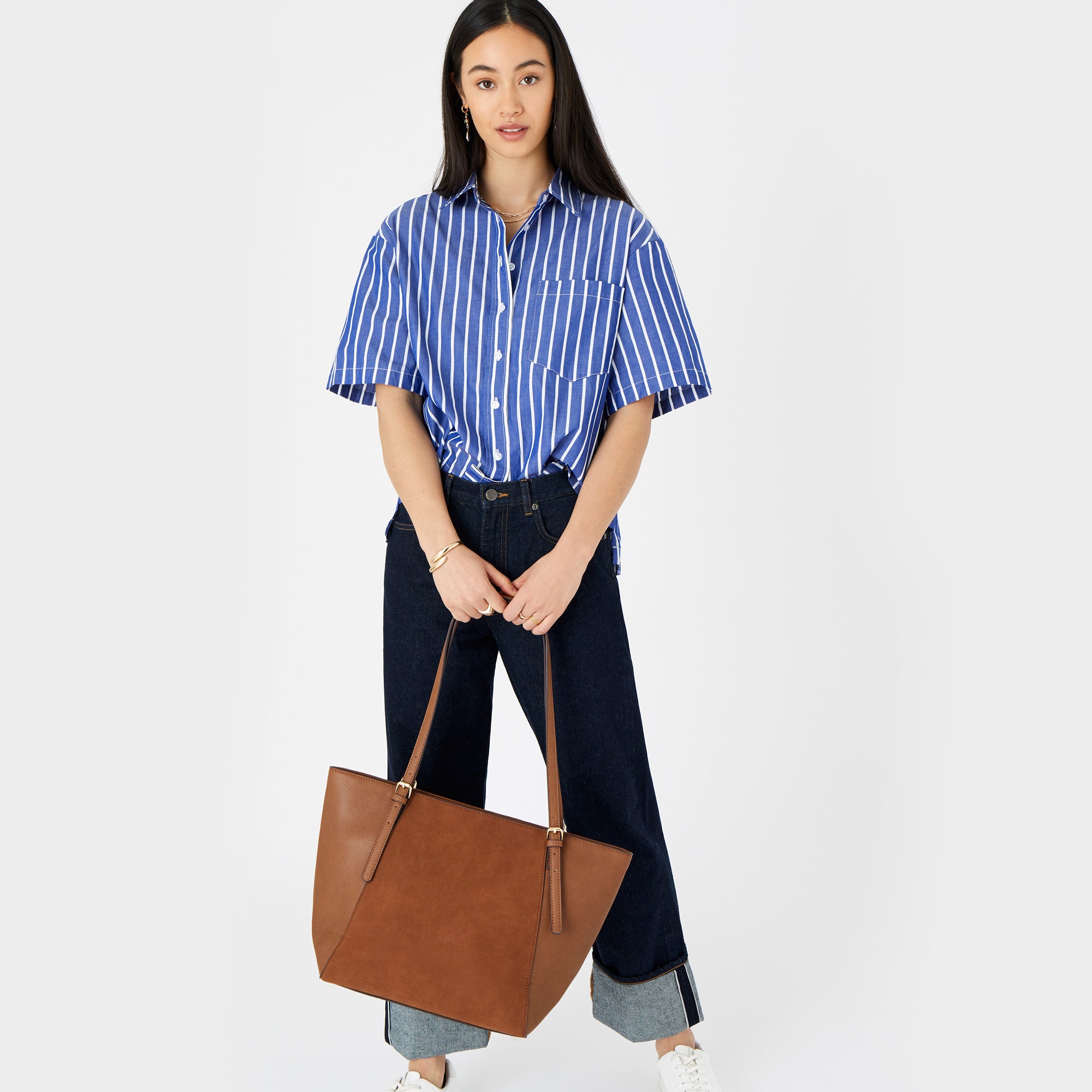 Accessorize London Women's Tan Leonie Work Bag Tote