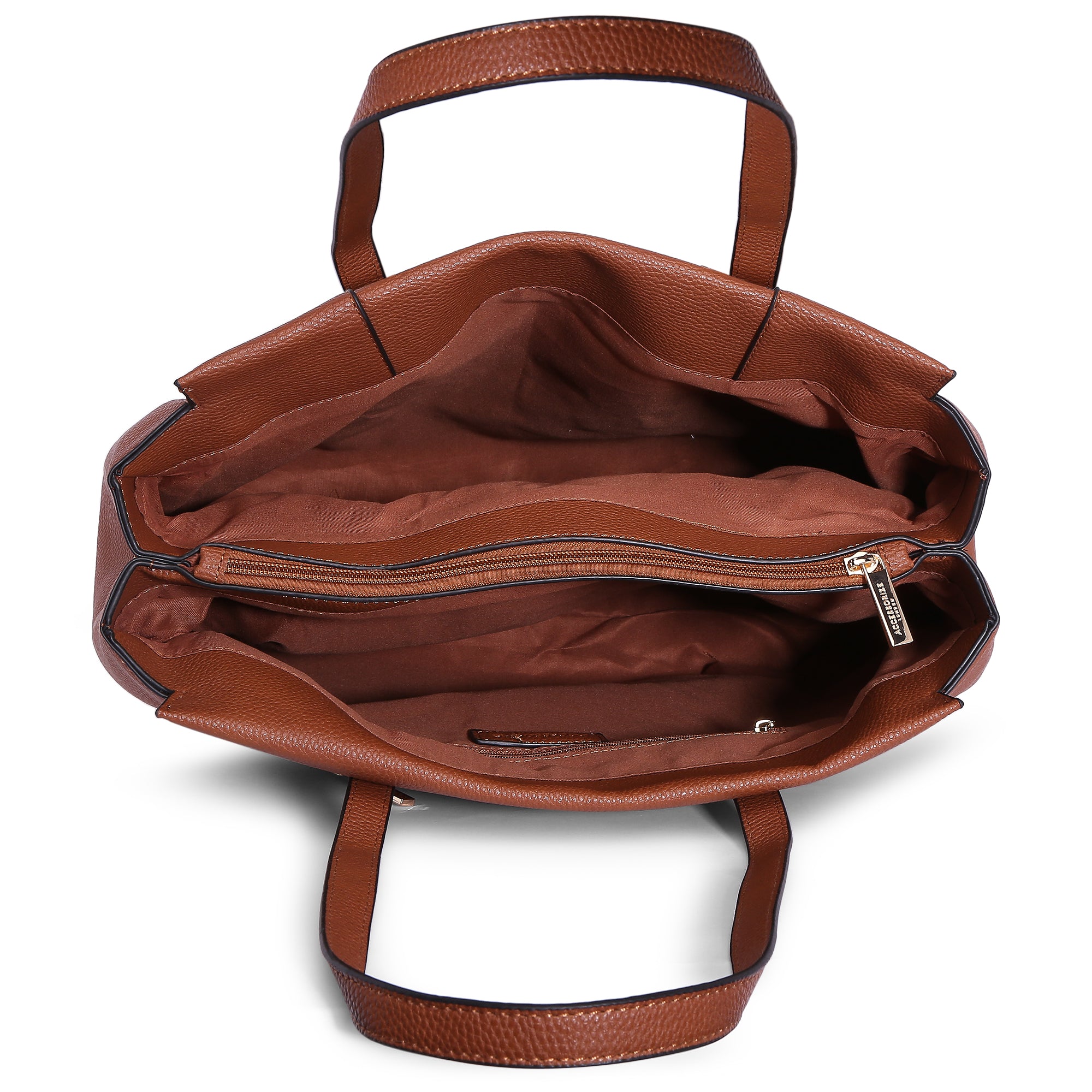 Accessorize London Women's Faux Leather Tan Lauren Workbag