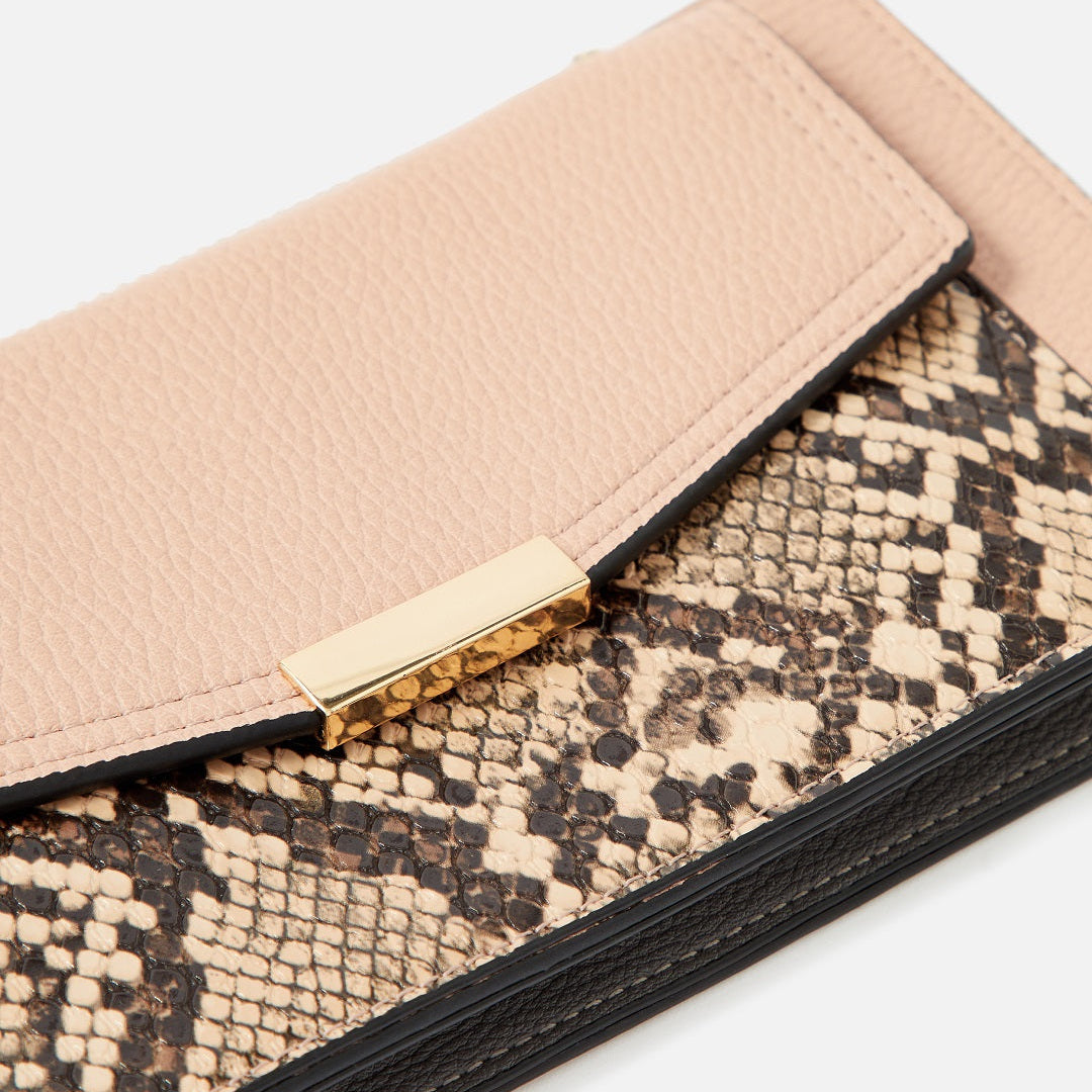 Accessorize London Front Pocket Zip Purse Pink