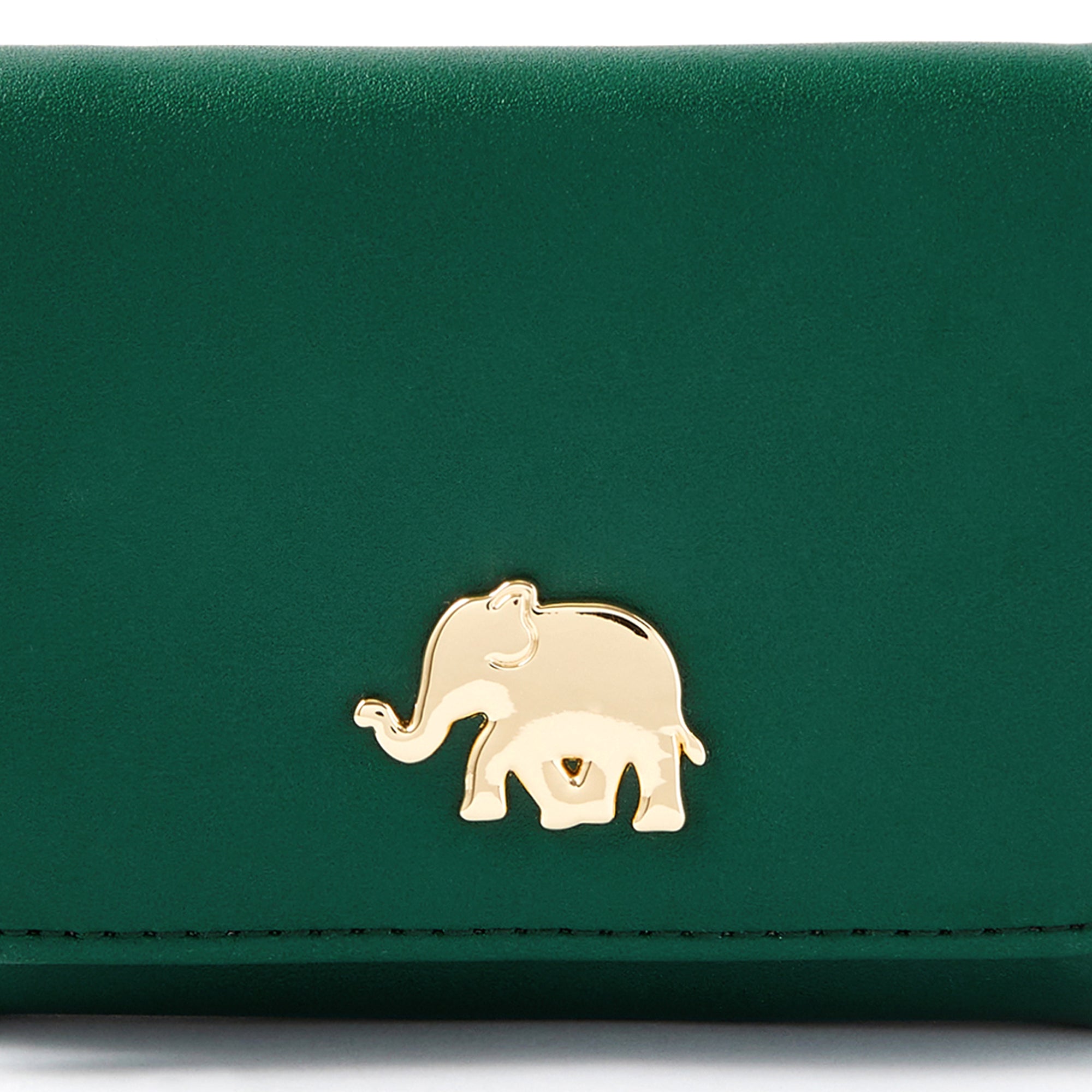 Accessorize London Women's Faux Leather Green Elephant Coin Purse