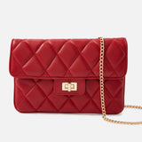 Accessorize London Women's Quilted Clutch Bag Red
