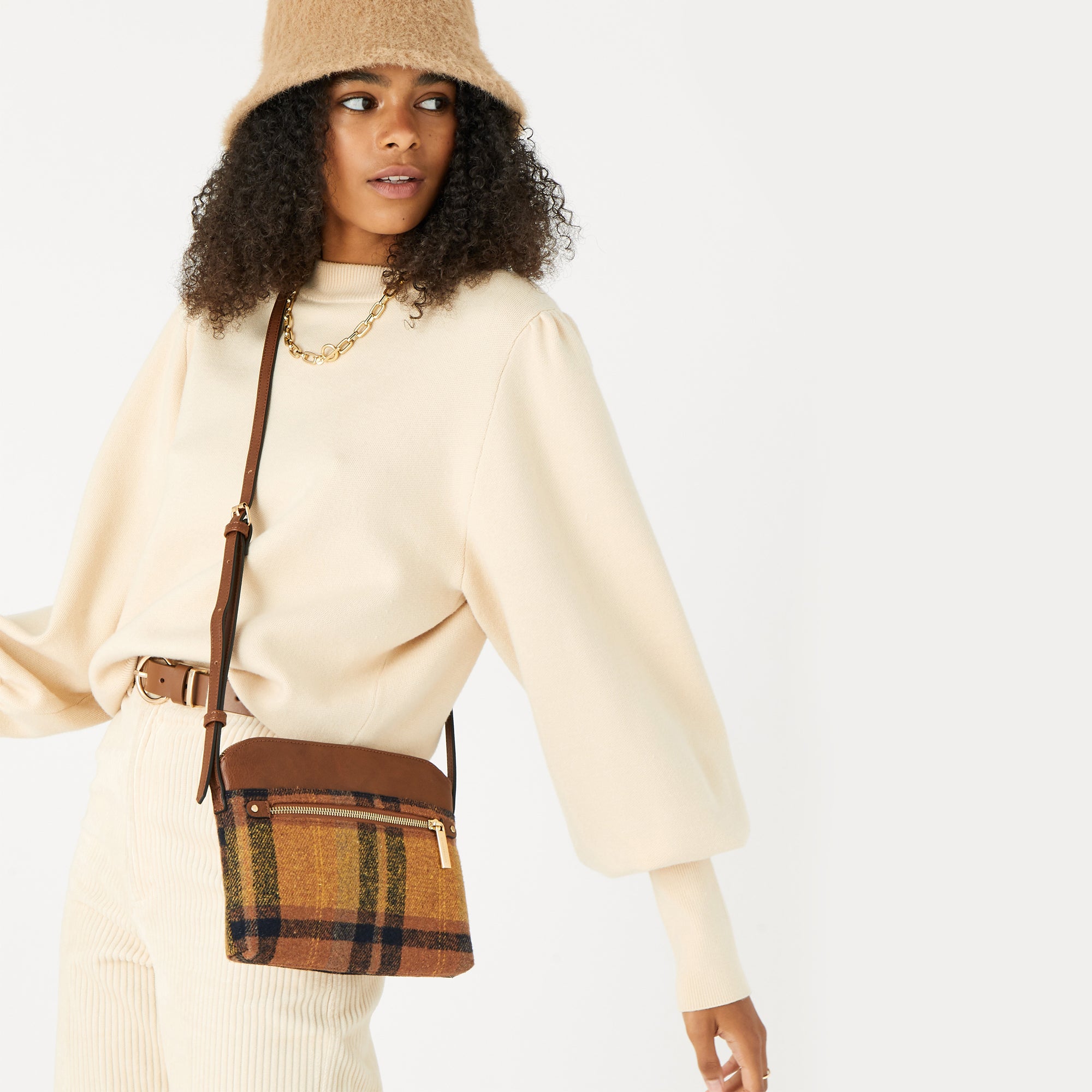 Accessorize London Women's Carrie Check Crossbody
