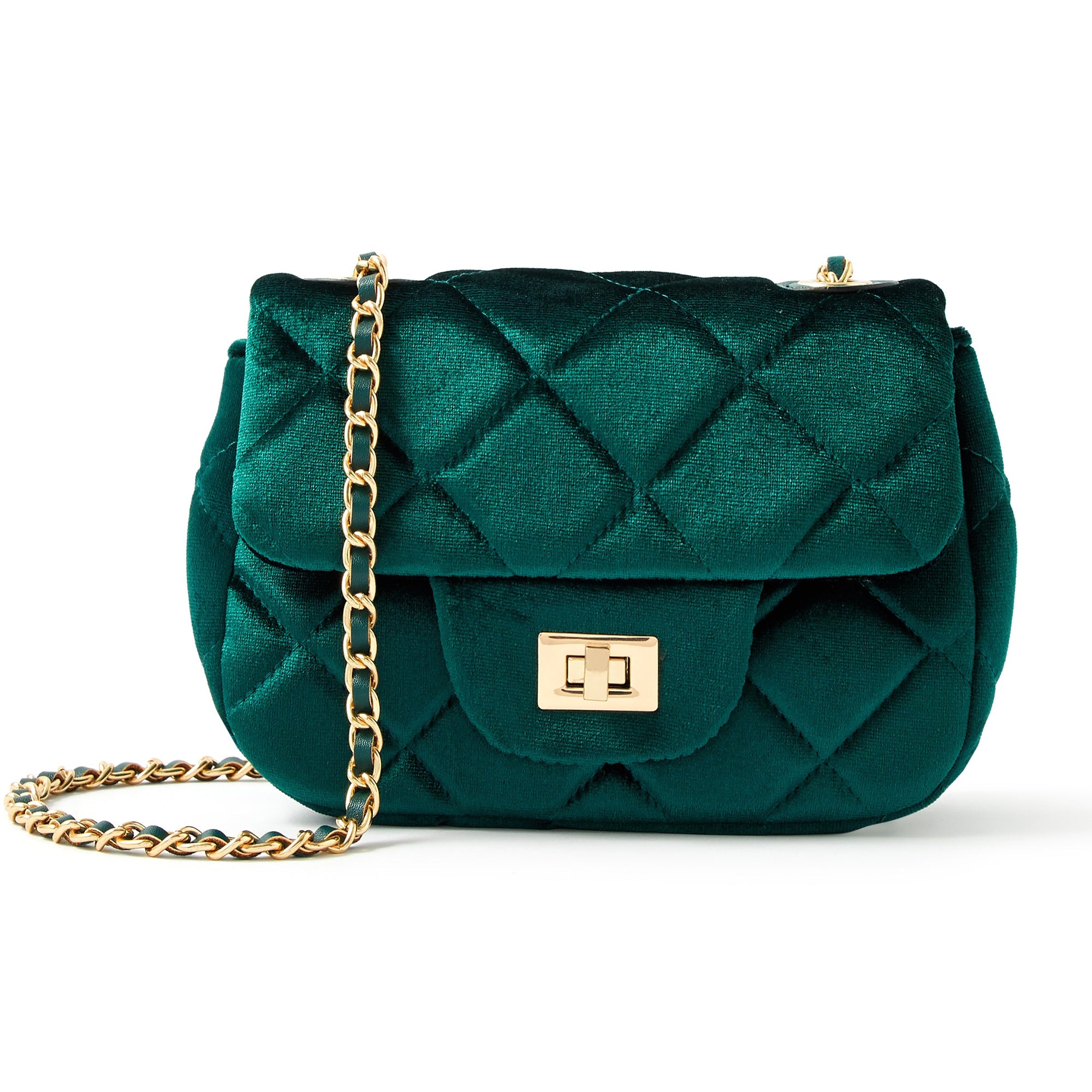 Accessorize London Women's Faux Leather Lucy Velvet XBody