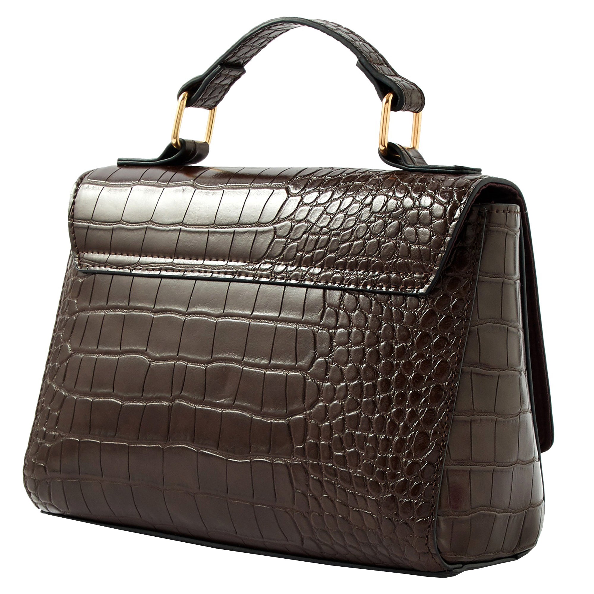 Accessorize London Women's Jessica Croc Bag Brown