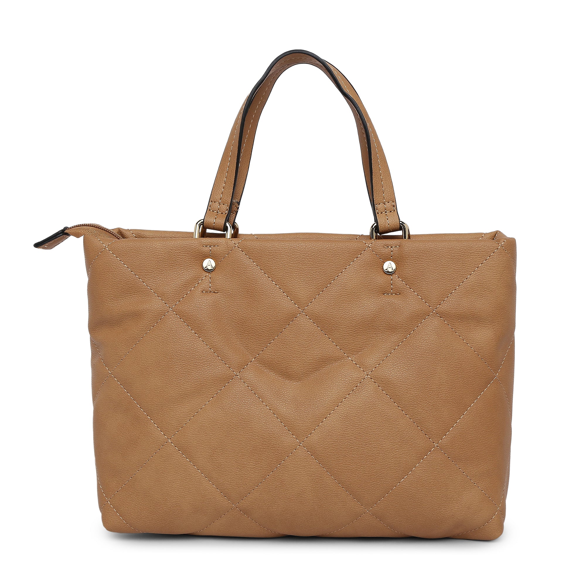 Accessorize London Women's Faux Leather Cream Kayleigh Quilted Handheld Bag