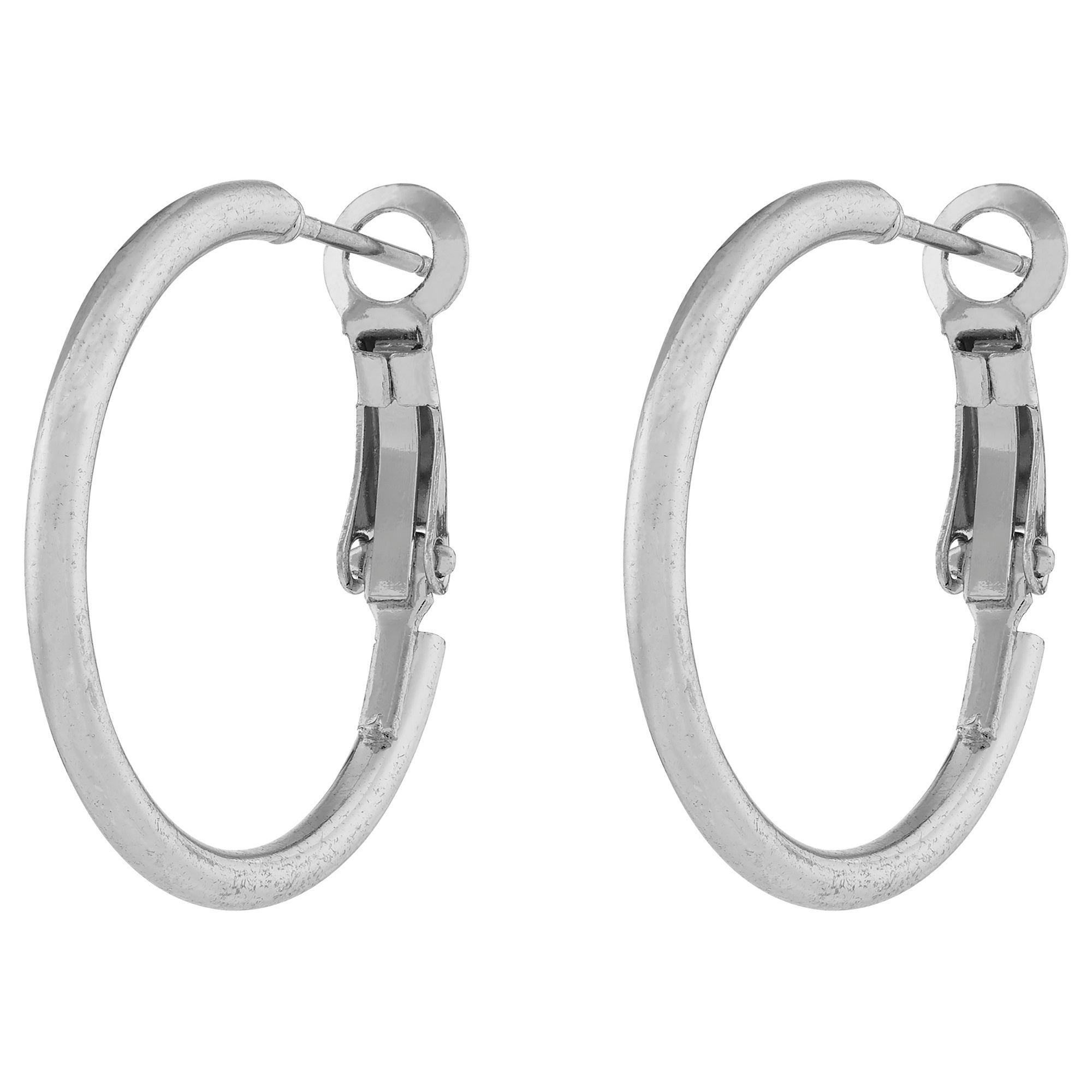 Accessorize London Women's Silver Small Simple Hoop Earring