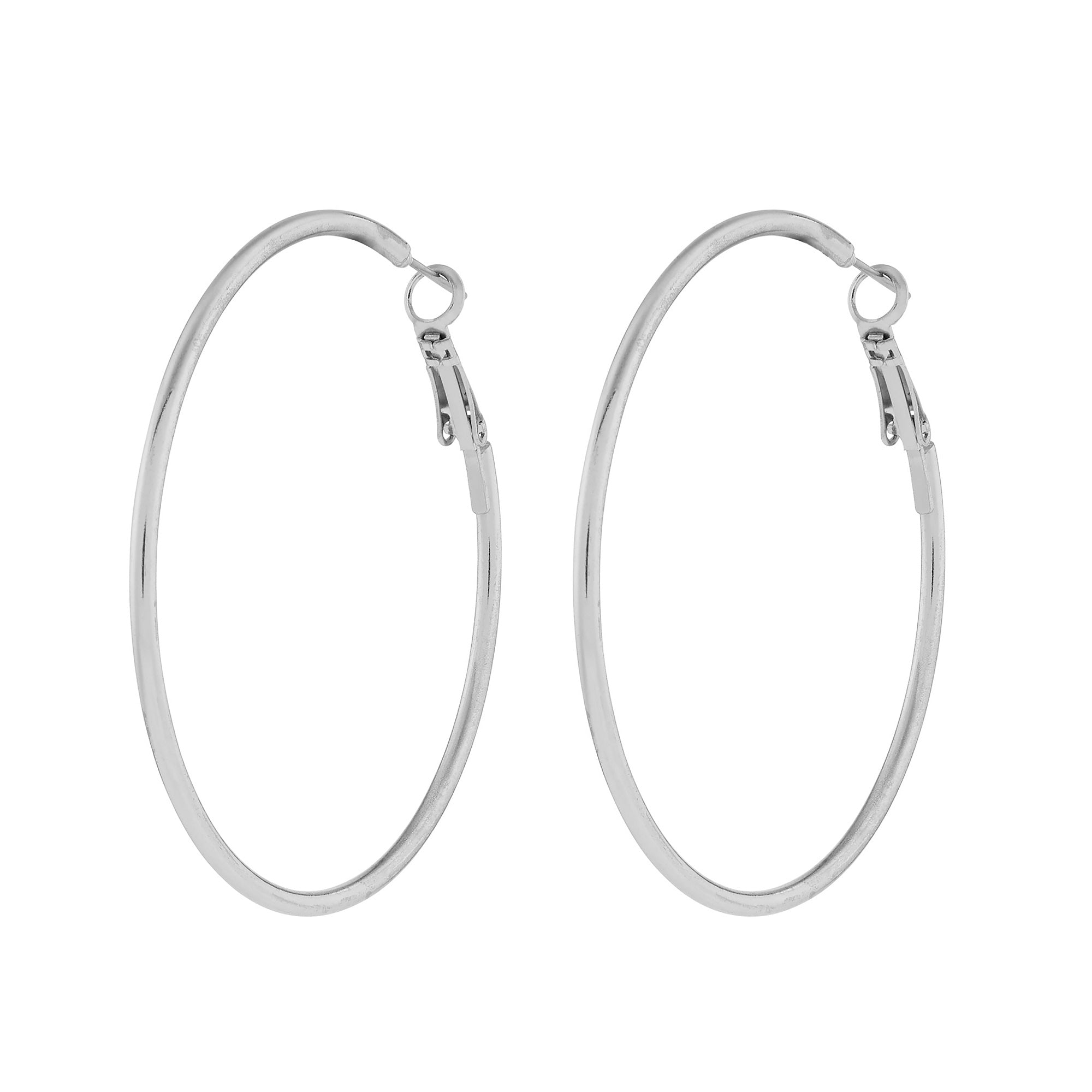 Accessorize London Women's Mid Size Simple Hoop Earrings