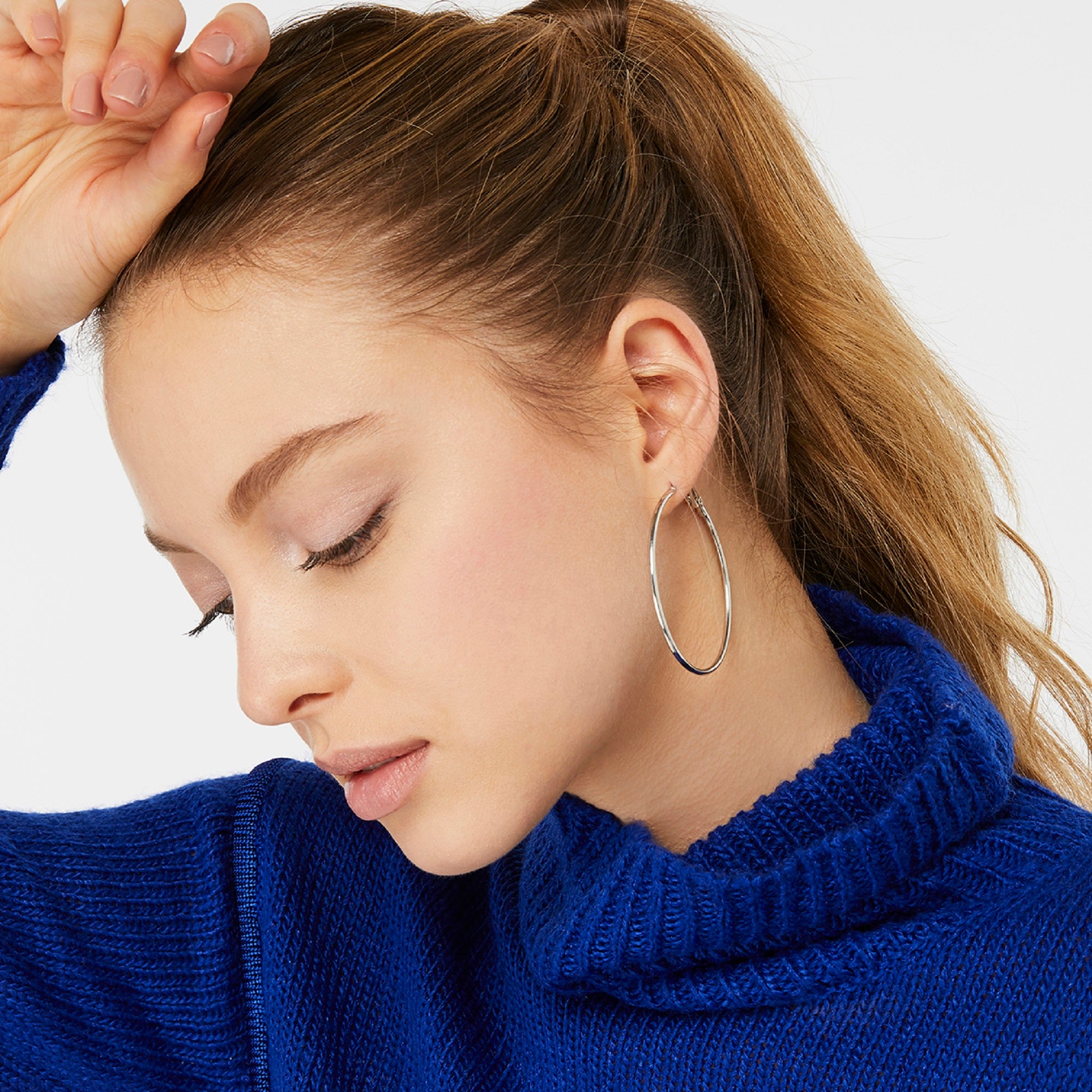 Accessorize London Women's Mid Size Simple Hoop Earrings