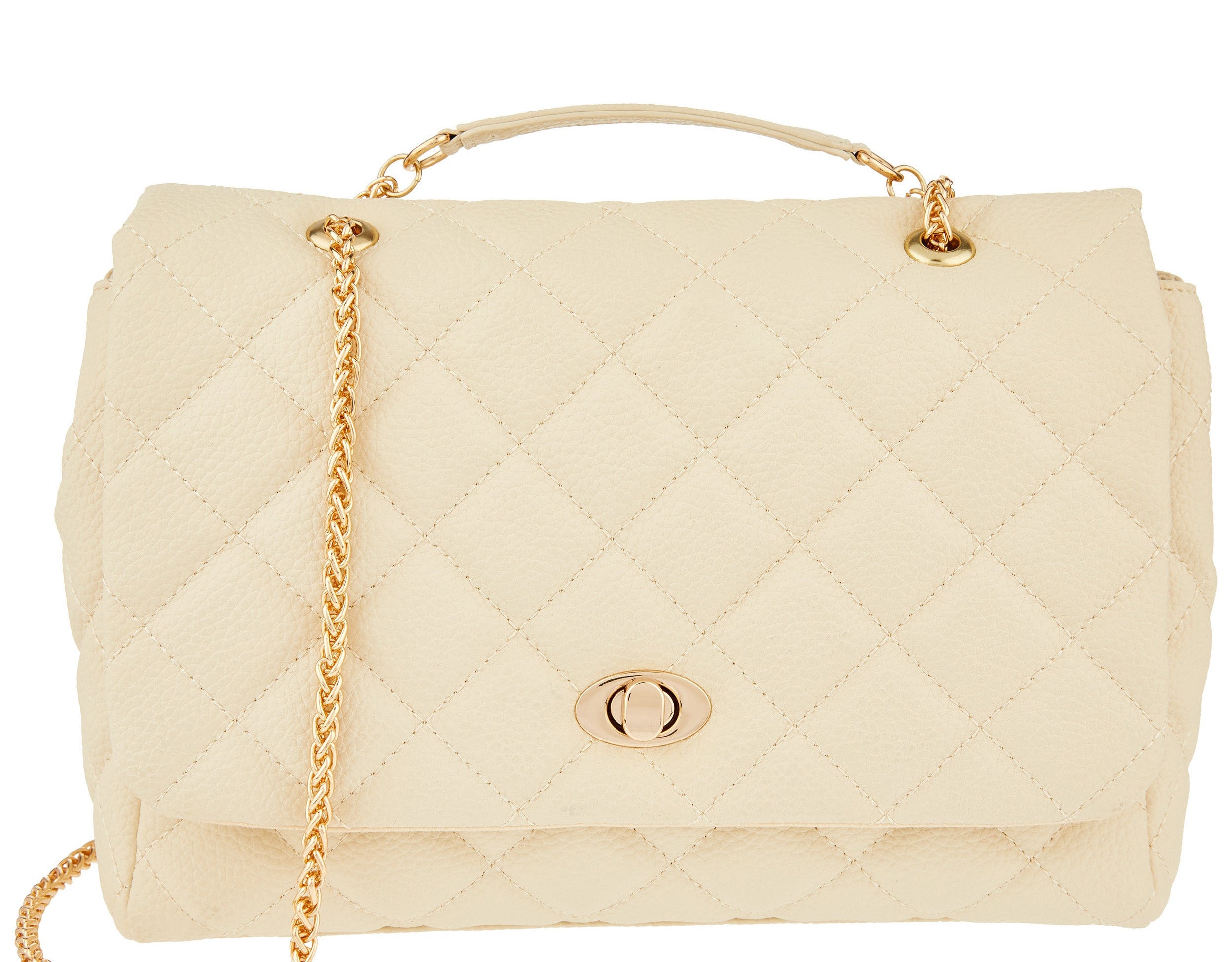 Accessorize London women's Cream Magda Oversized Shoulder Bag