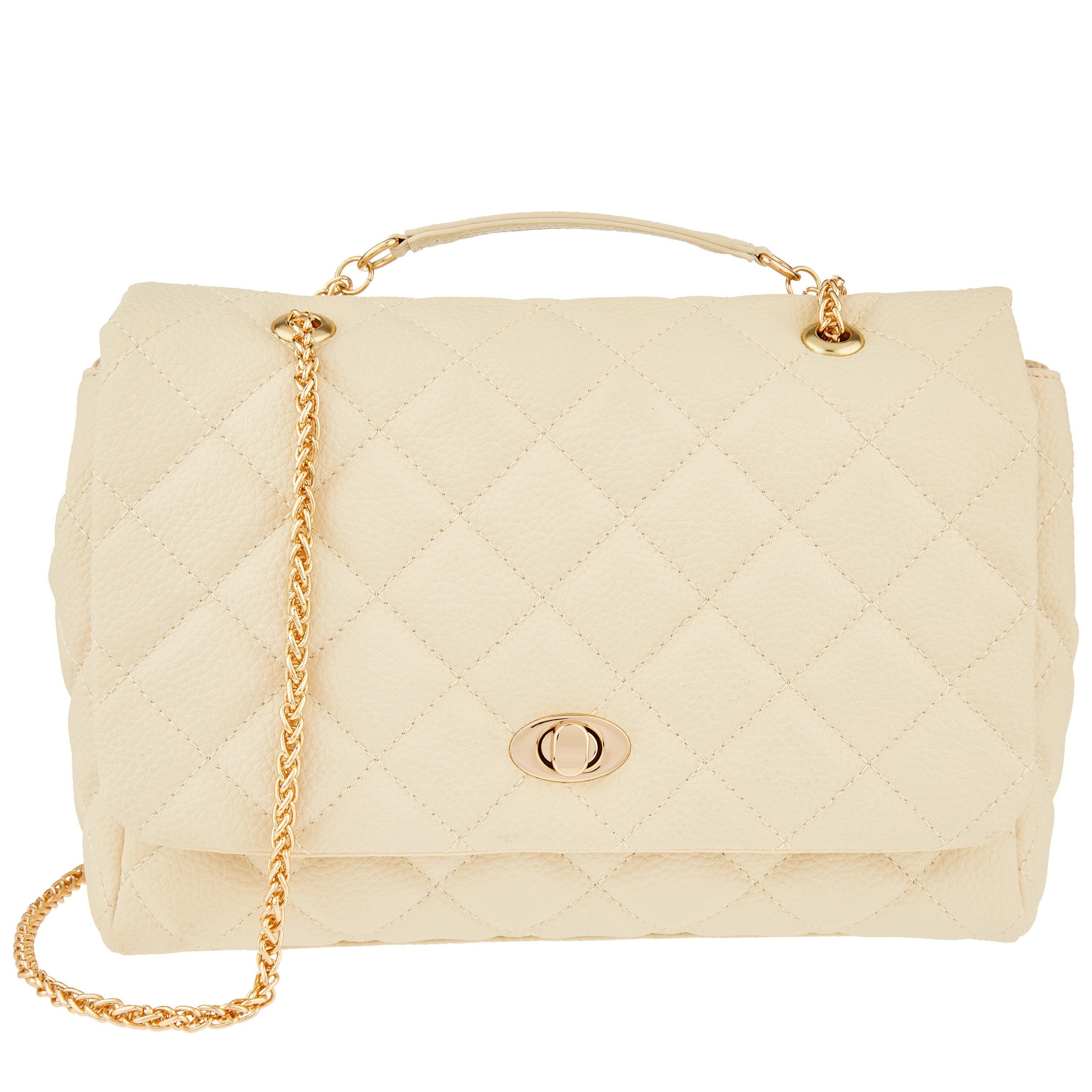 Accessorize London women's Cream Magda Oversized Shoulder Bag