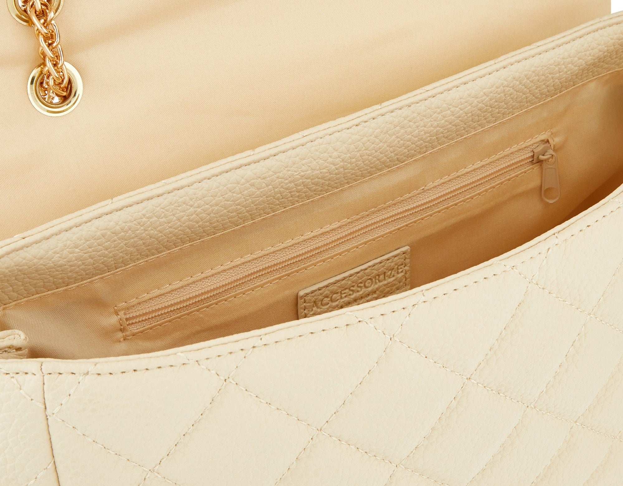 Accessorize London women's Cream Magda Oversized Shoulder Bag