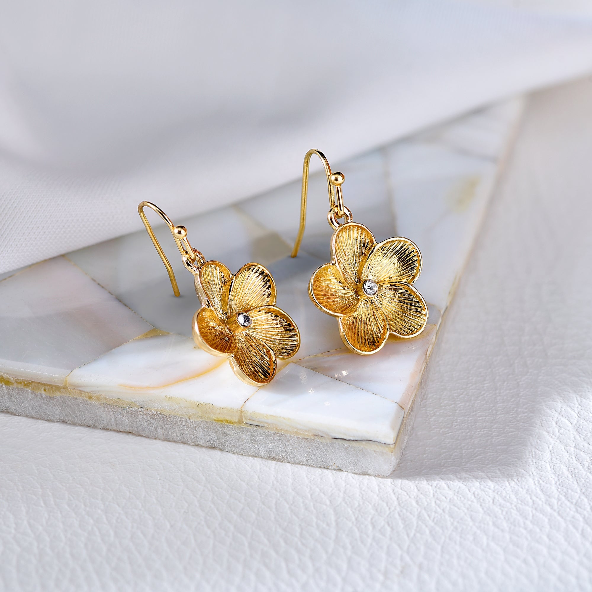 Accessorize London Flower Short Drop Earrings - Main Image