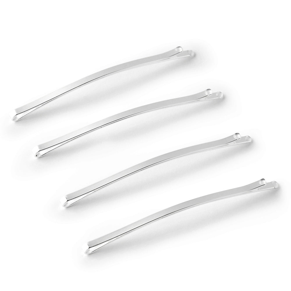 Accessorize London Set Of 4 Long Metal Grip Hair Clips