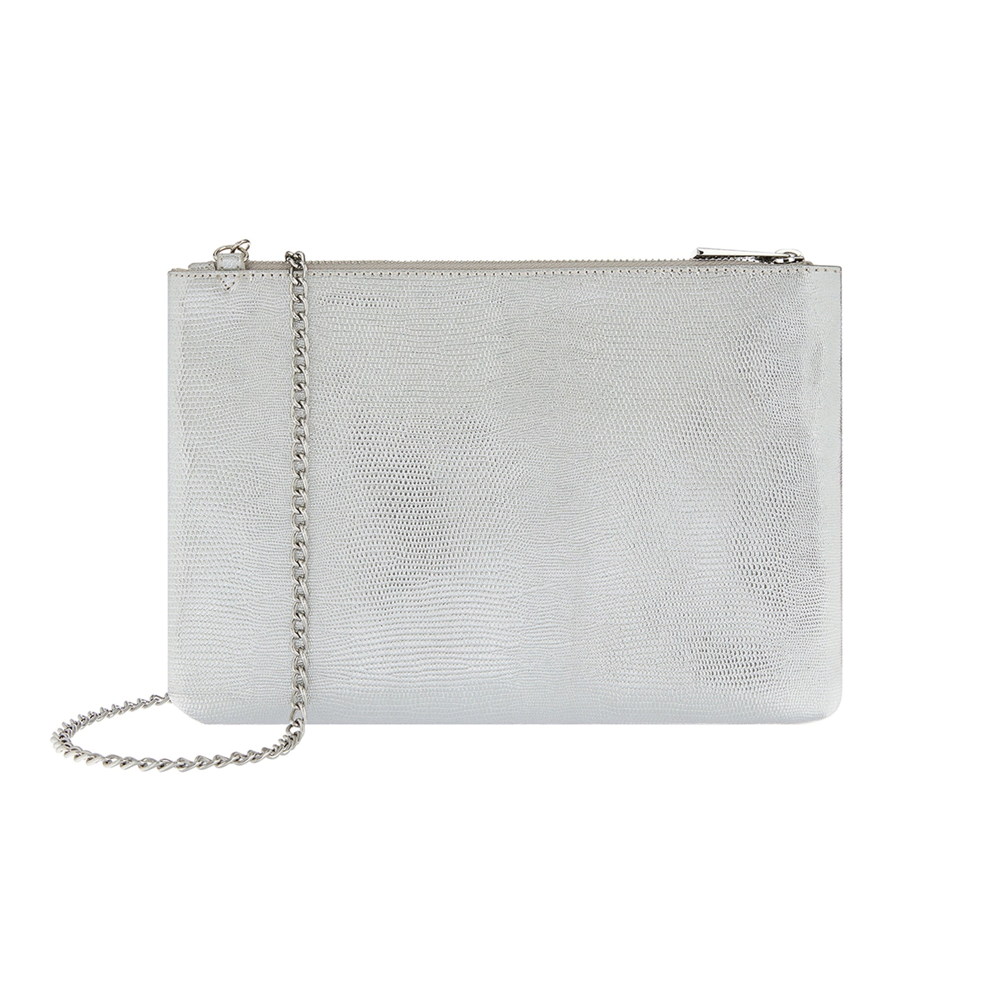 Accessorize London Women'S Zip Clutch Bag Silver