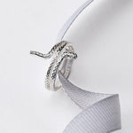 Accessorize London Women's Silver Snake Ring Medium