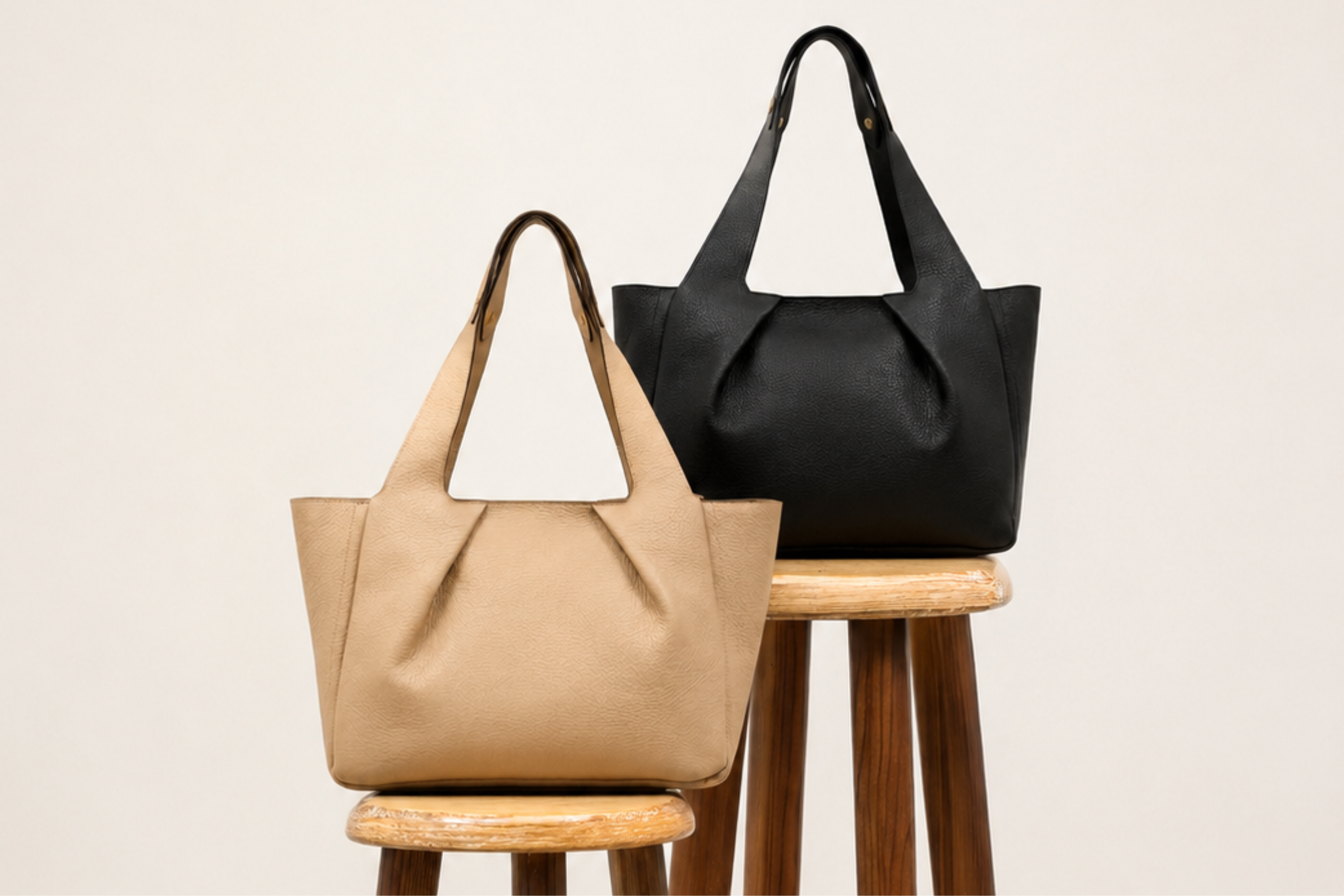faux leather and real leather