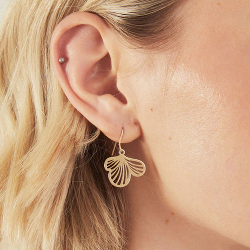 Accessorize London Women's Filigree Gold Leaf Drop Earrings