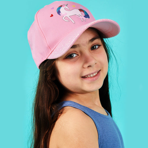 Accessorize London Unicorn Baseball Cap Pink (7-12 years)