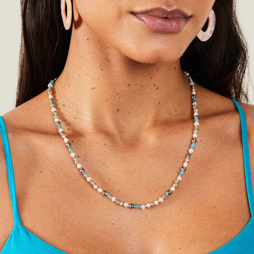 Accessorize London Women's Pastel Multi Round Beaded Necklace