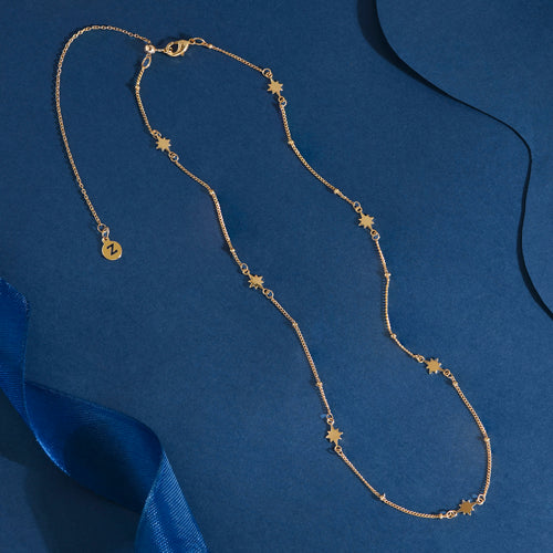 Accessorize London Women's Z Real Gold Plated Star Necklace